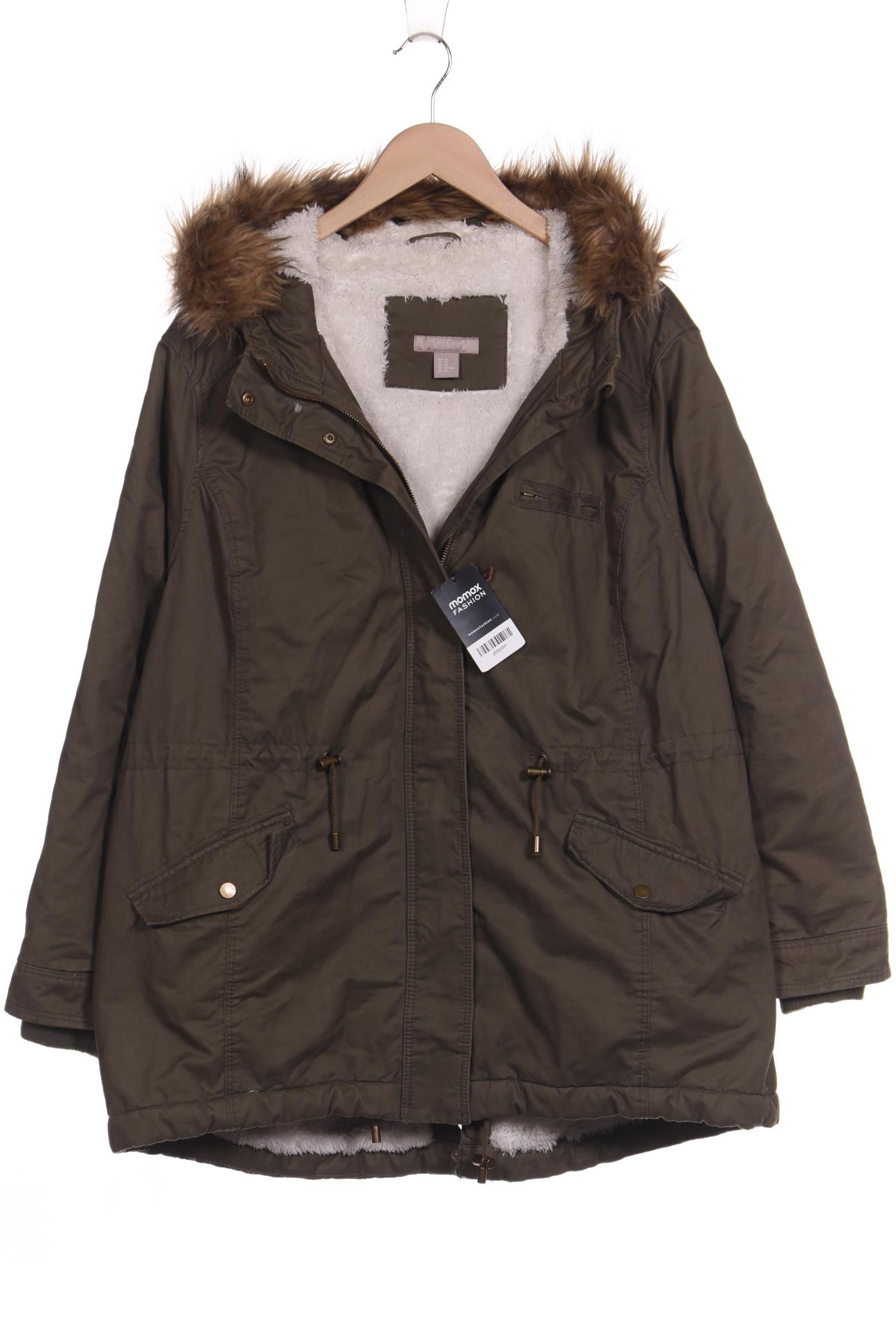 

H&M Damen Mantel, grün, Gr. 50