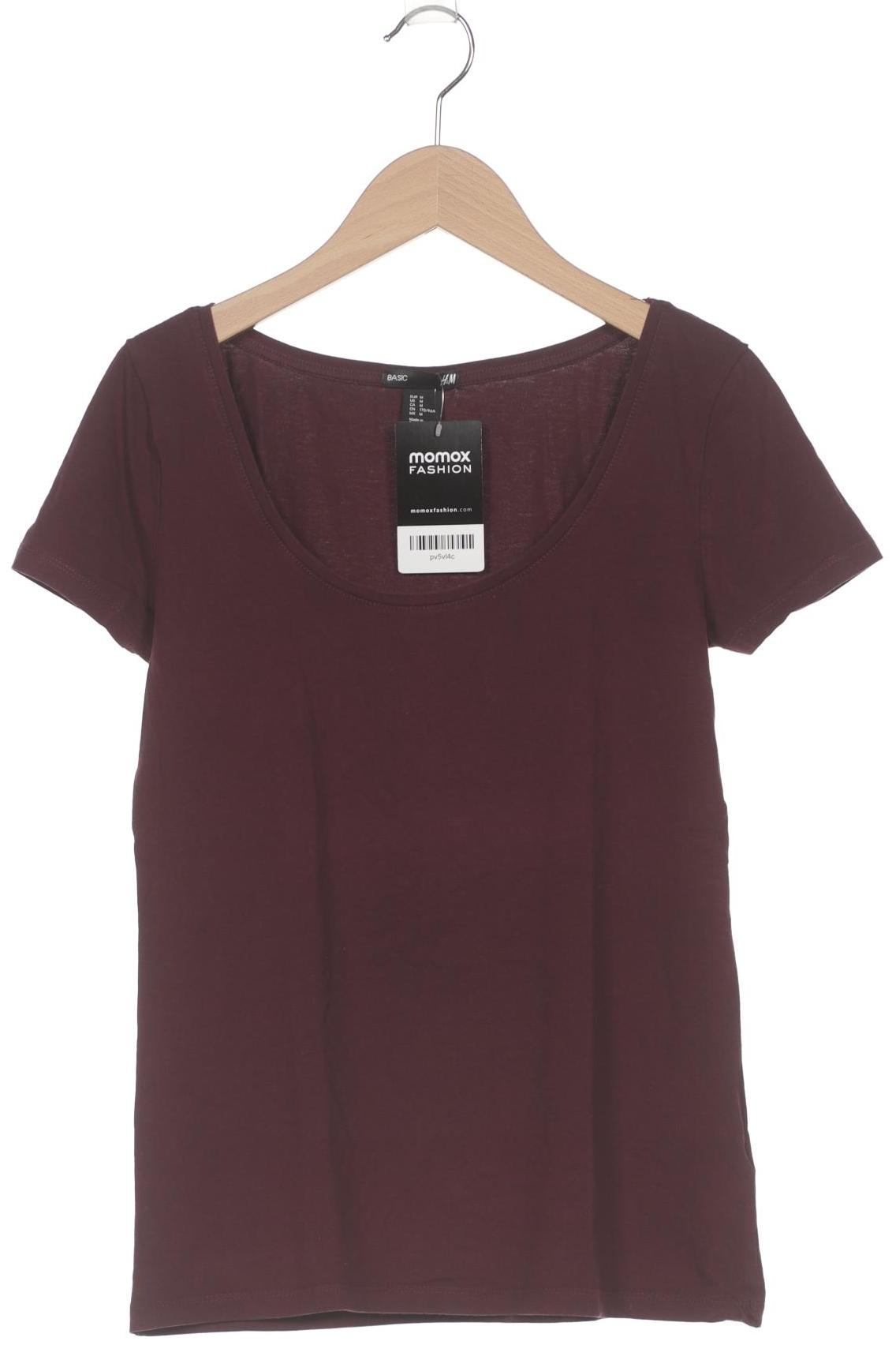 

H&M Damen T-Shirt, bordeaux, Gr. 38