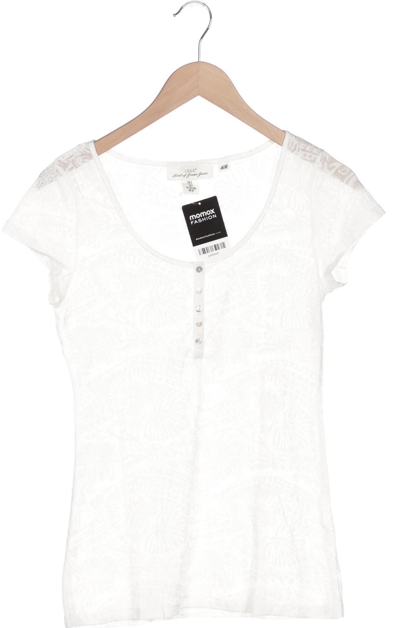 

H&M Damen T-Shirt, weiß, Gr. 36