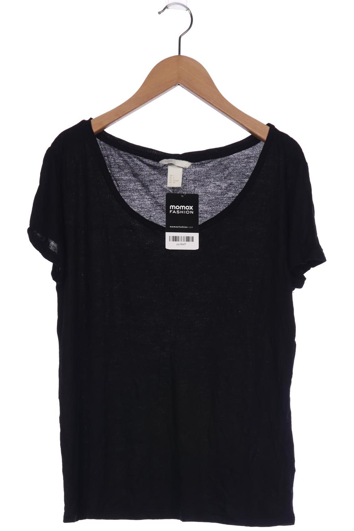 

H&M Damen T-Shirt, schwarz