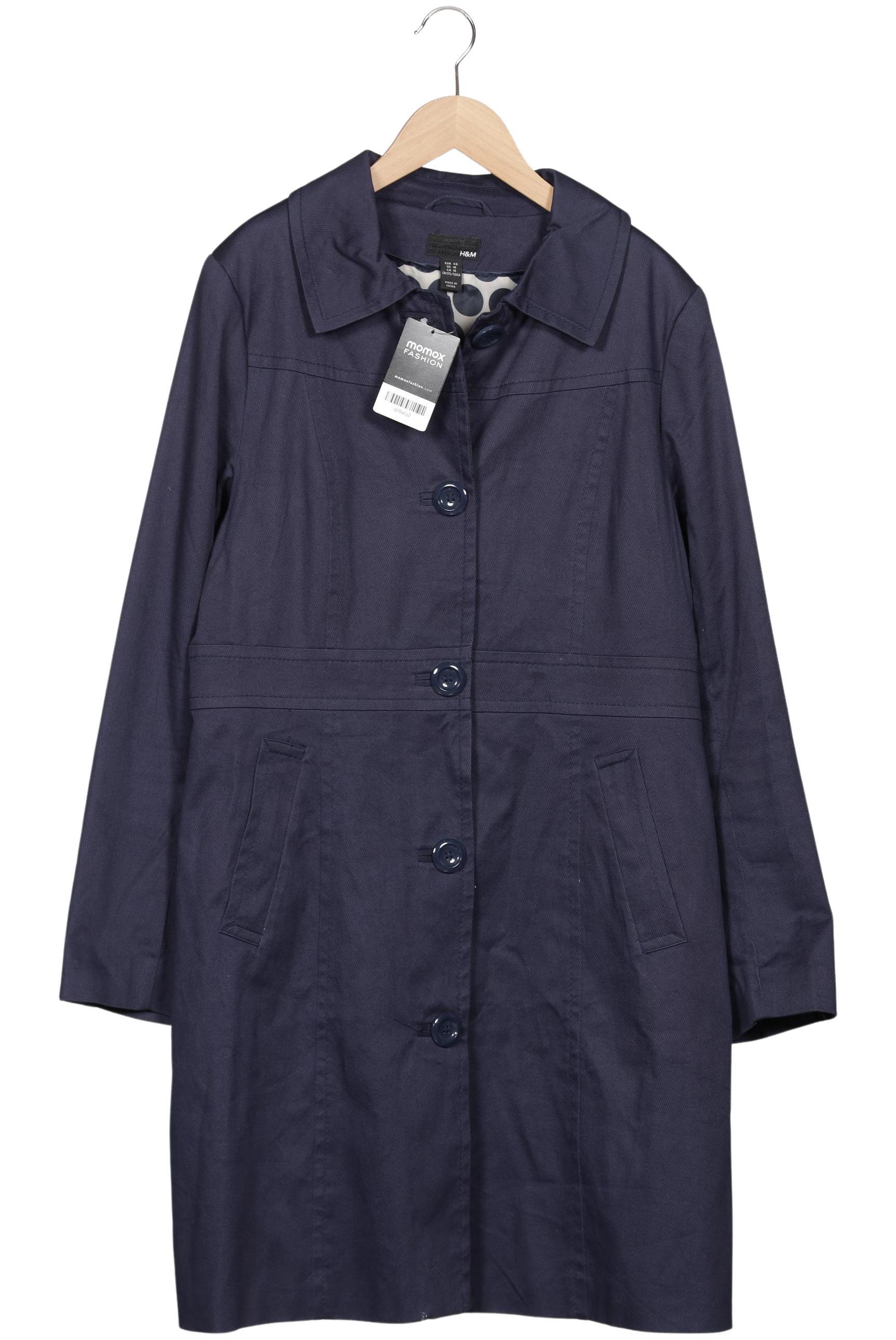 

H&M Damen Mantel, marineblau, Gr. 46