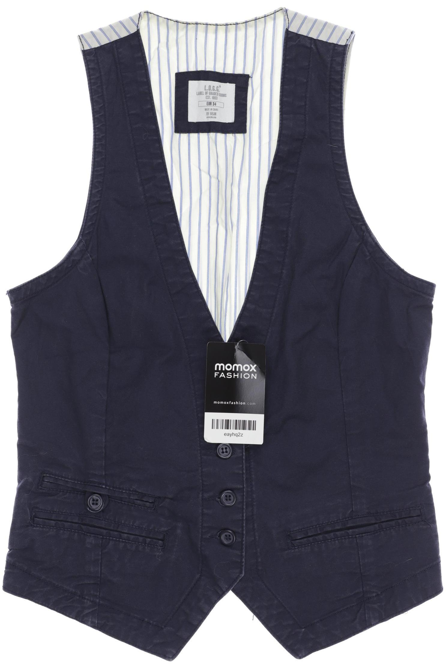 

H&M Damen Weste, marineblau, Gr. 34