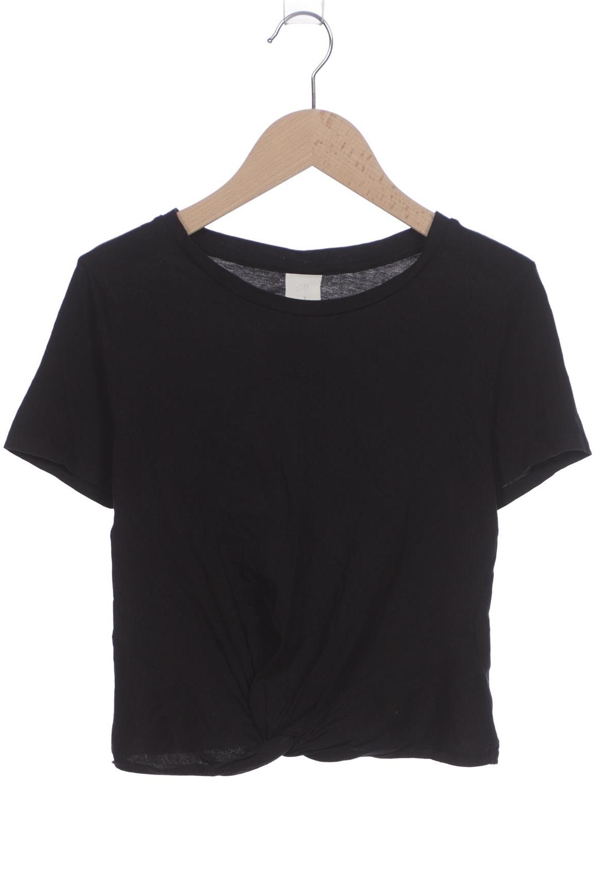 

H&M Damen T-Shirt, schwarz, Gr. 34