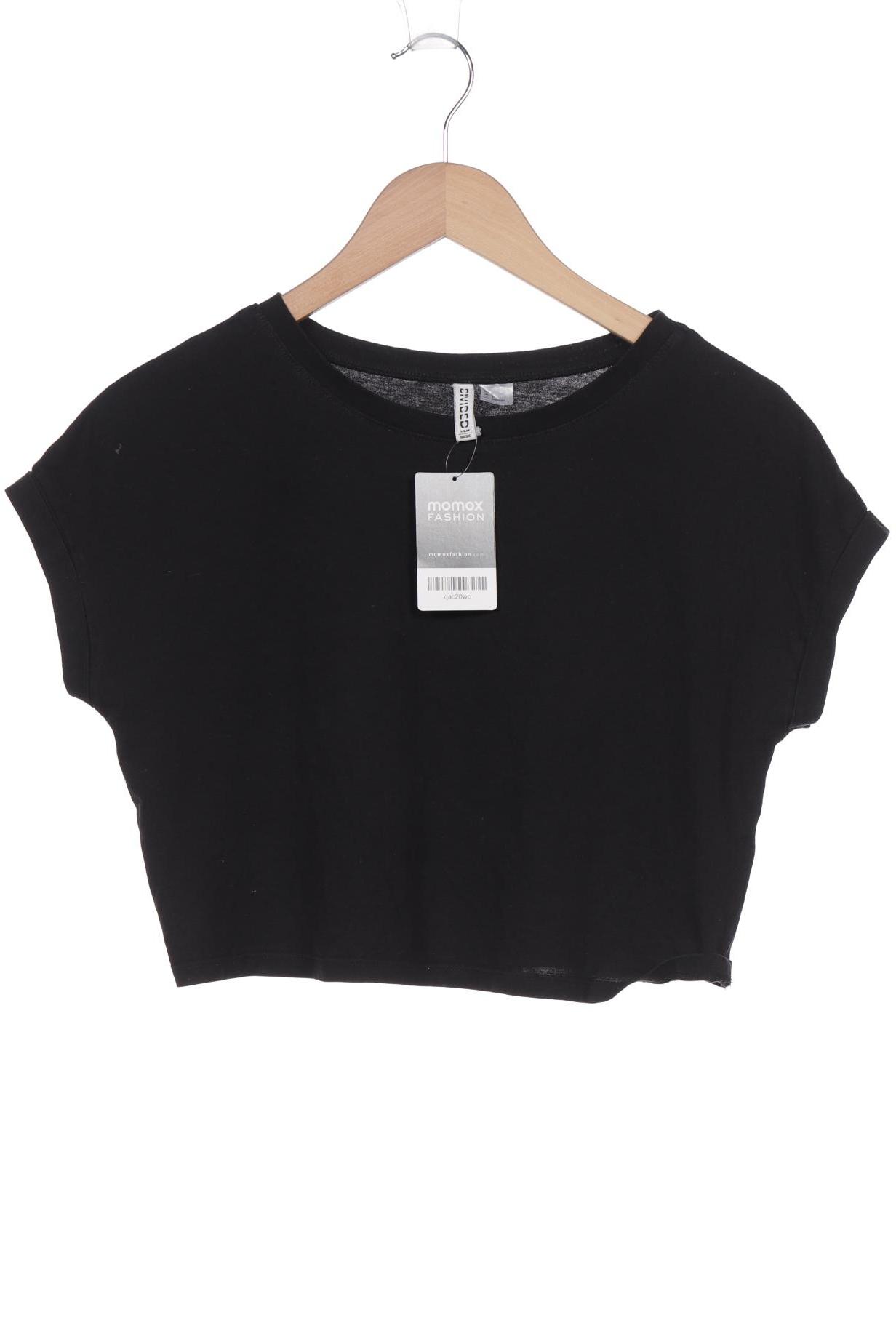 

H&M Damen T-Shirt, schwarz