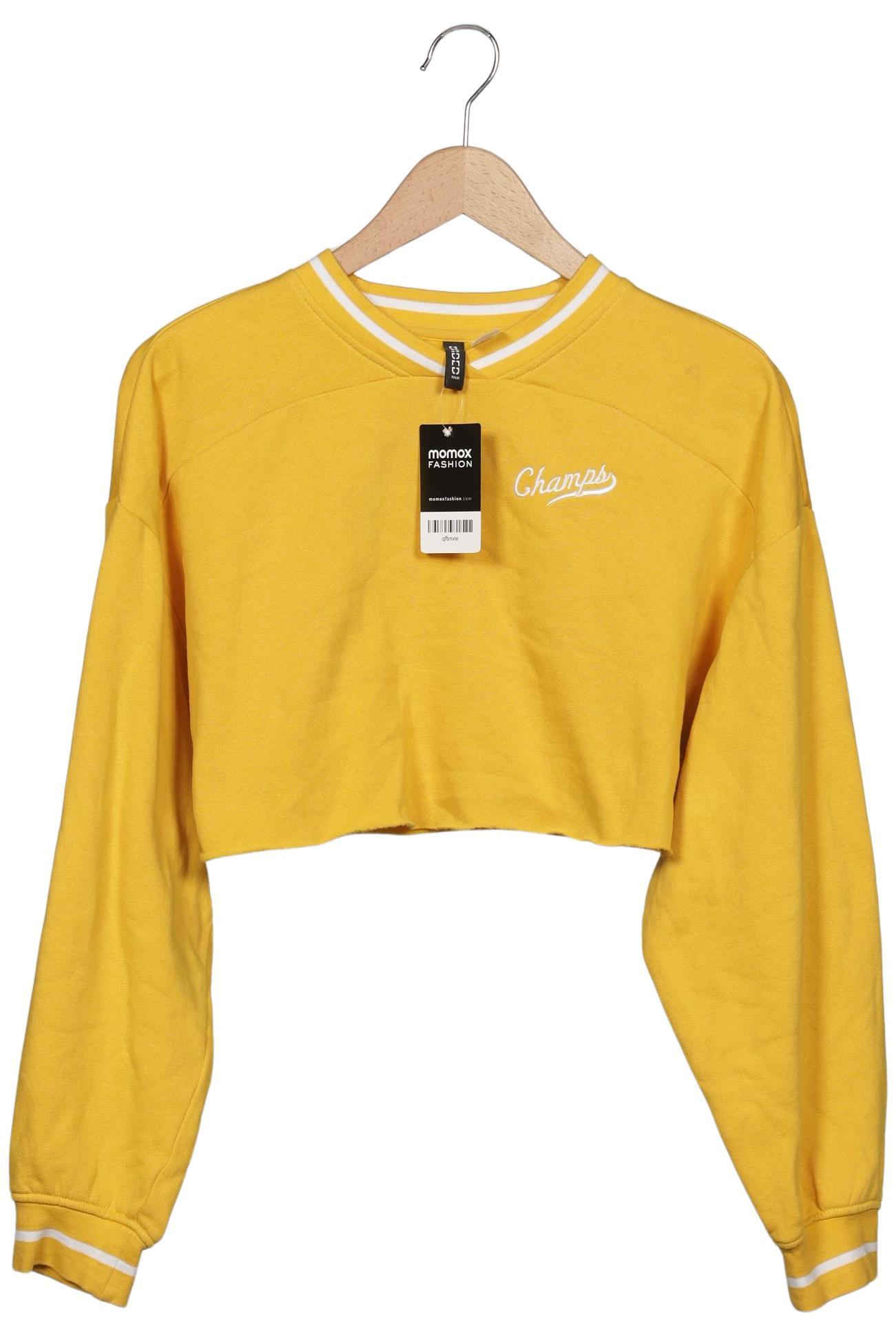

H&M Damen Sweatshirt, gelb, Gr. 36