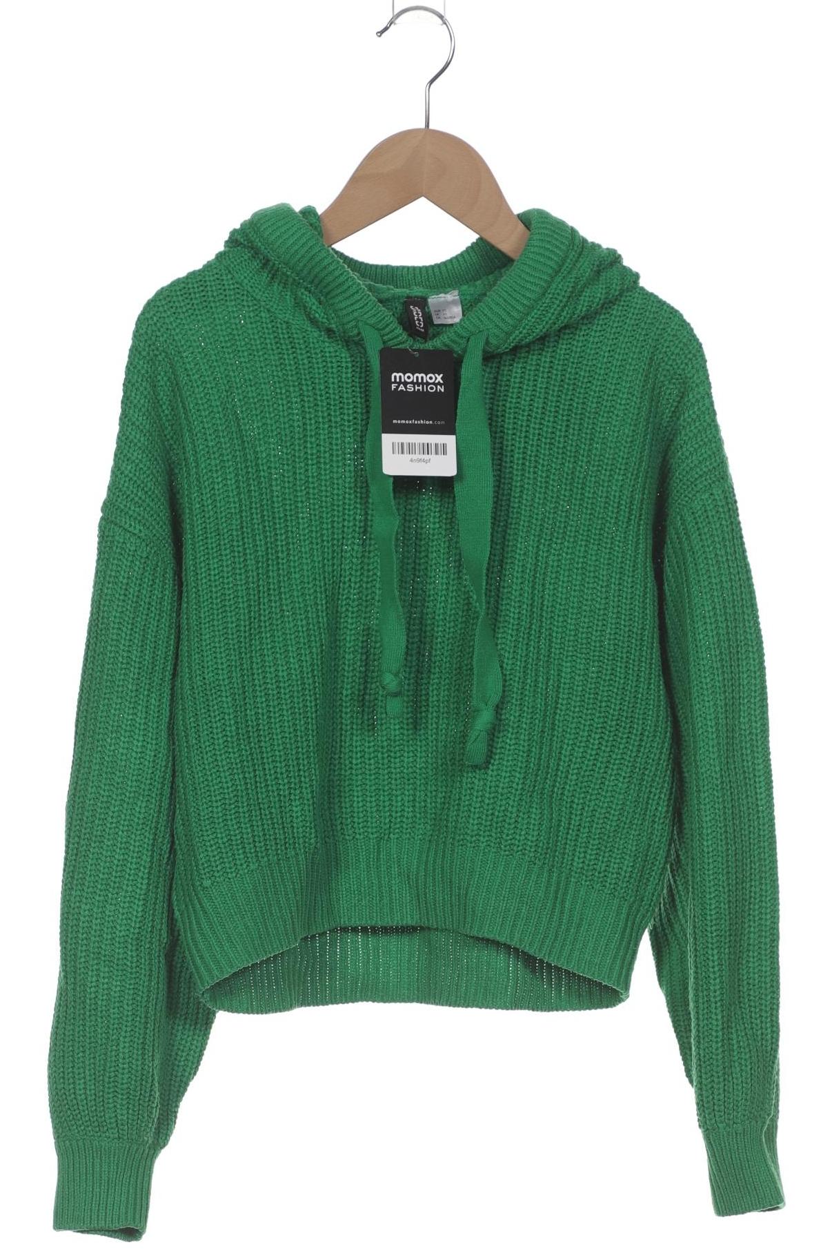 

H&M Damen Kapuzenpullover, grün, Gr. 34
