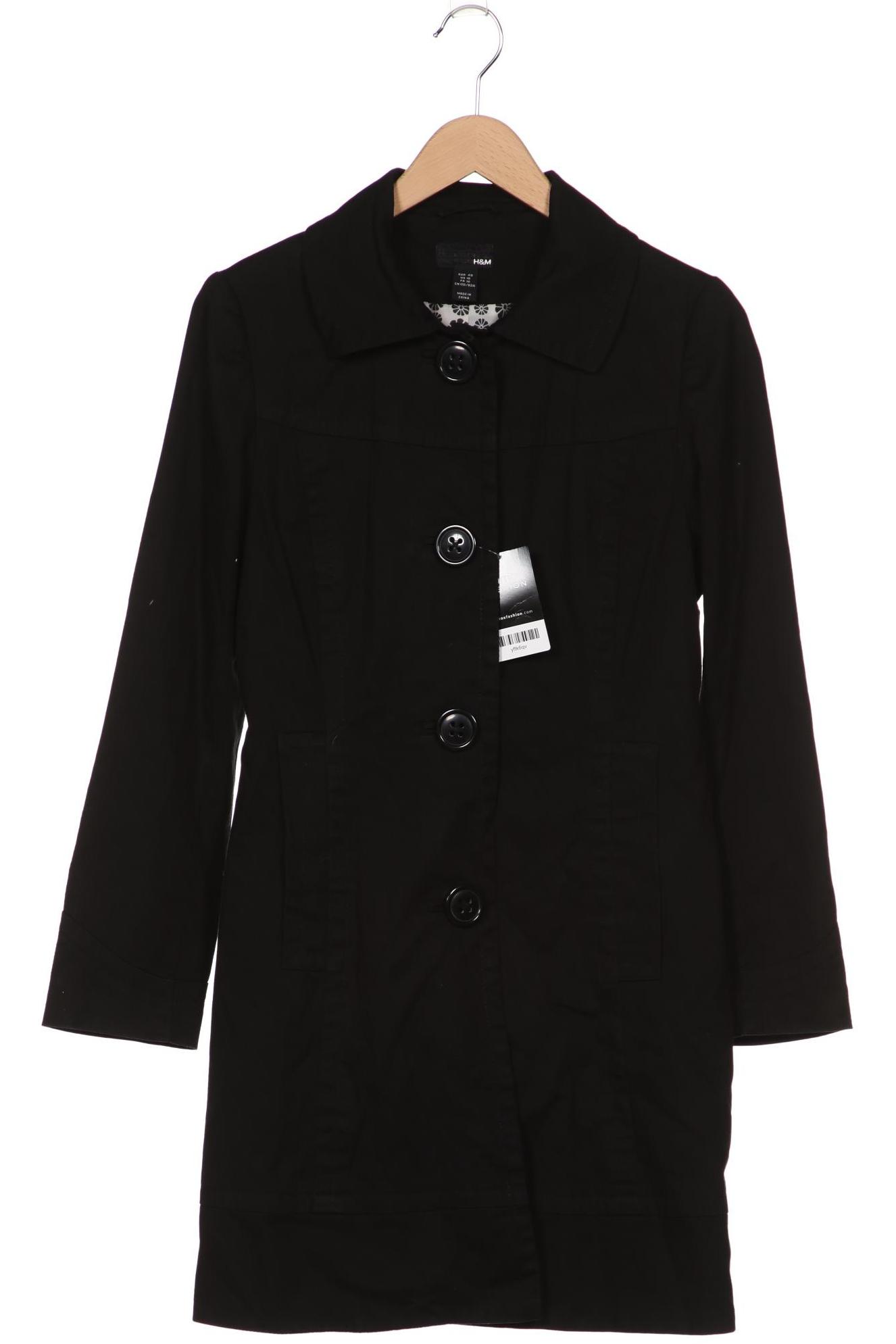 

H&M Damen Mantel, schwarz, Gr. 40