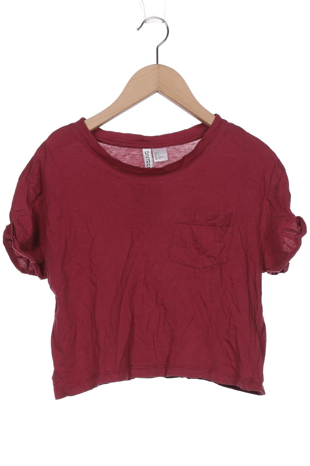 

H&M Damen T-Shirt, bordeaux, Gr. 36