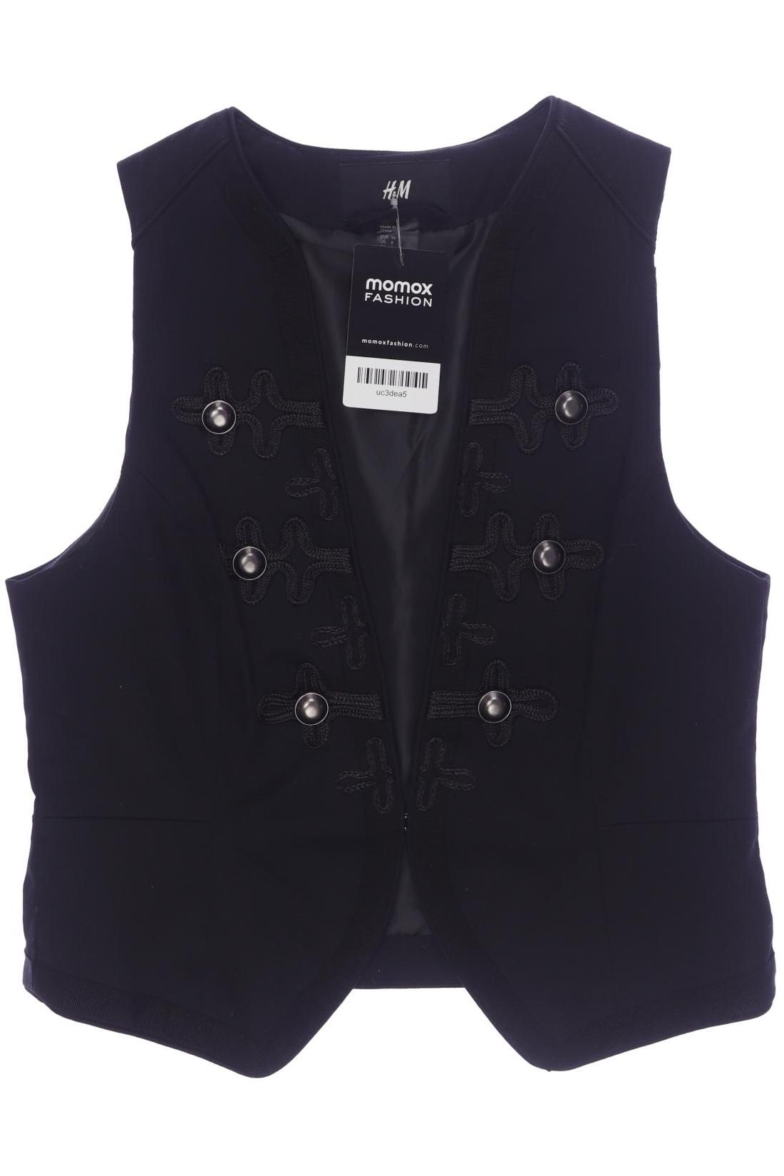 

H&M Damen Weste, schwarz, Gr. 38