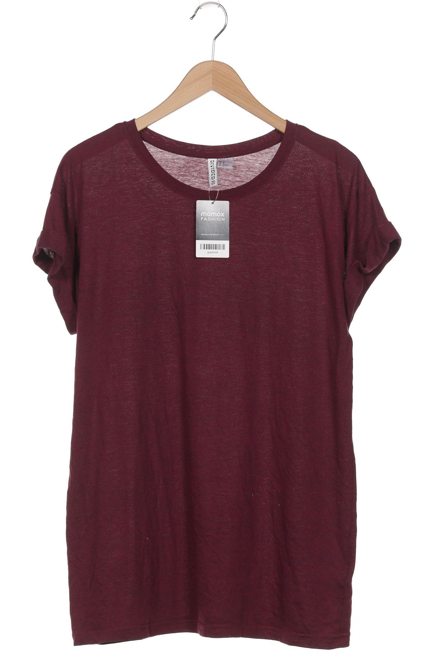 

H&M Damen T-Shirt, bordeaux, Gr. 38