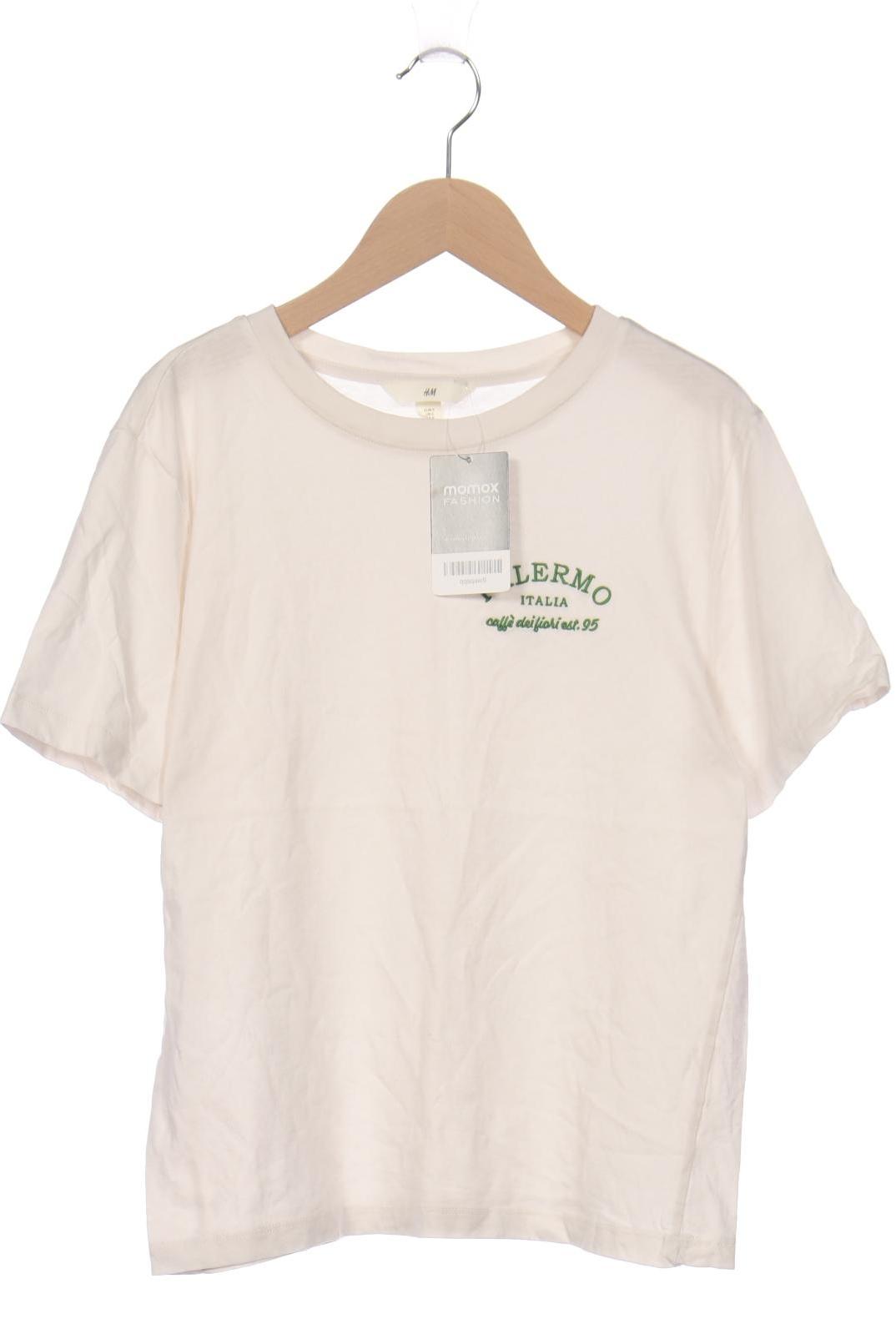 

H&M Damen T-Shirt, cremeweiß, Gr. 36