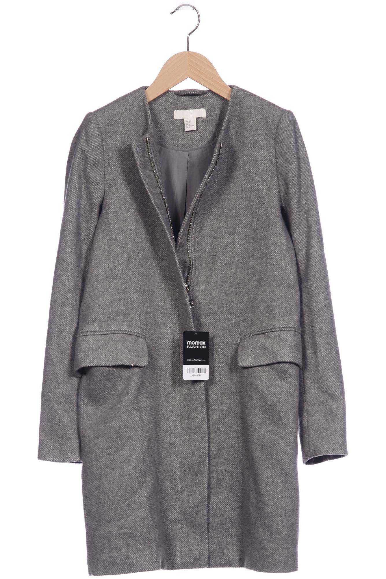 

H&M Damen Mantel, grau, Gr. 32