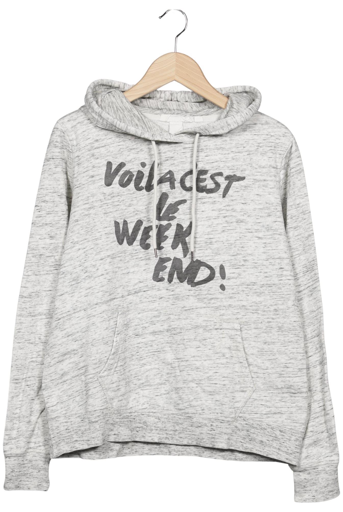 

H&M Damen Kapuzenpullover, grau, Gr. 38