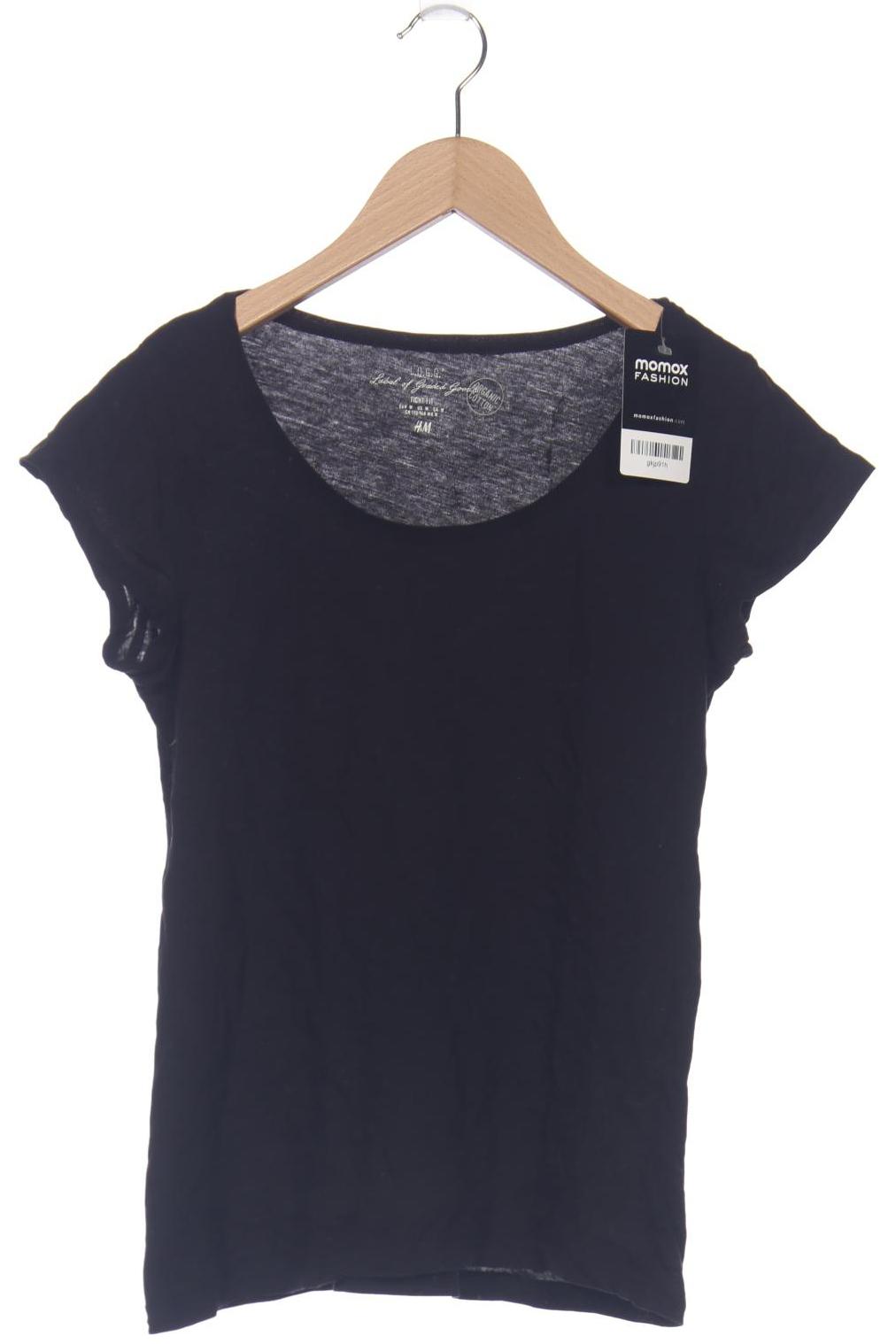 

H&M Damen T-Shirt, schwarz, Gr. 38