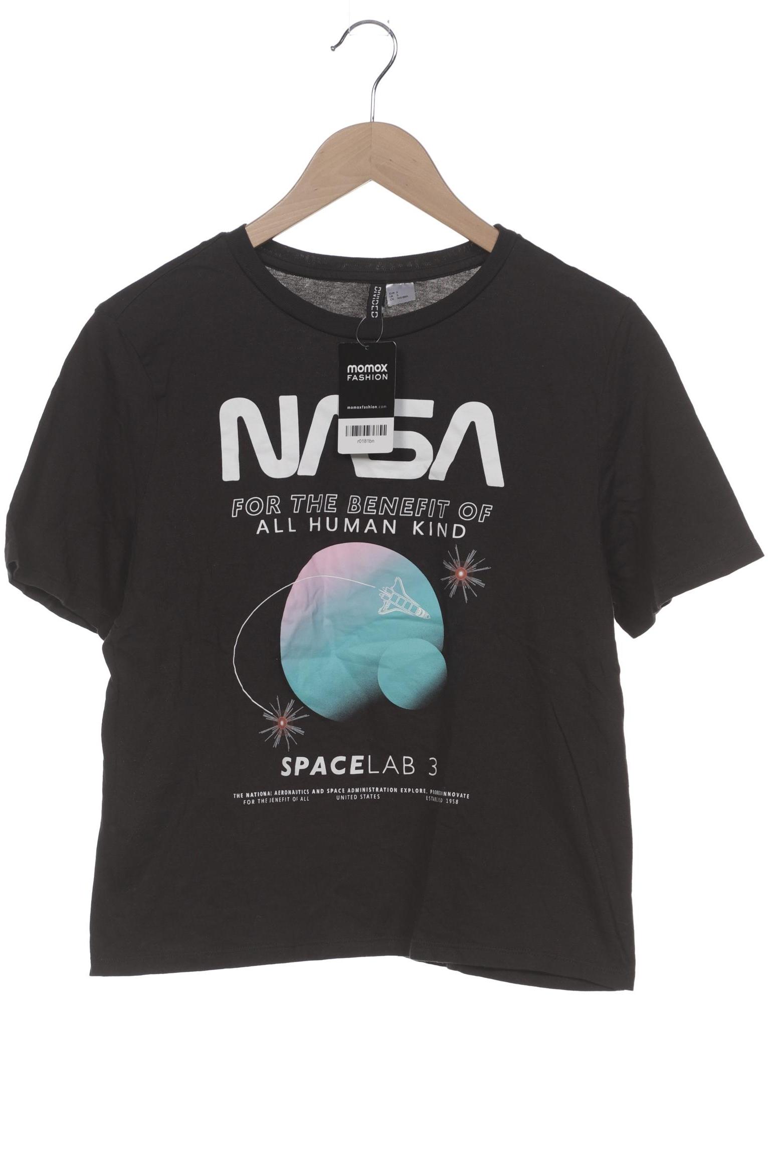 

H&M Damen T-Shirt, schwarz, Gr. 36