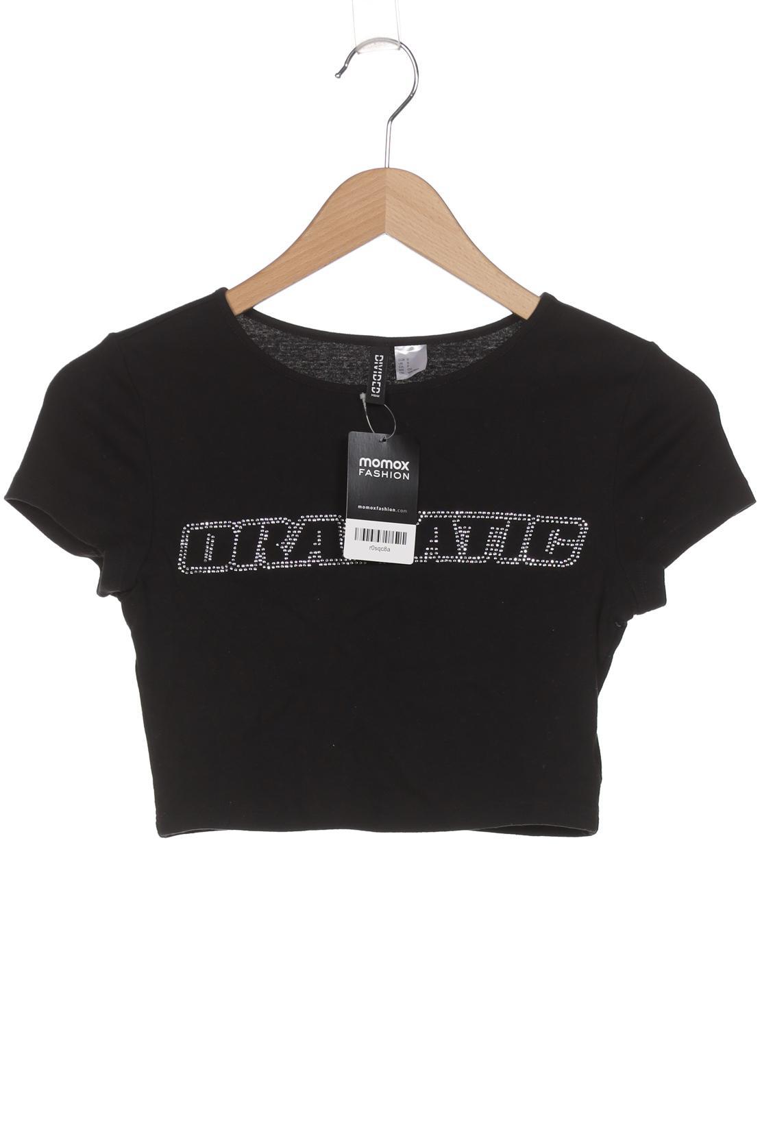 

H&M Damen T-Shirt, schwarz, Gr. 36