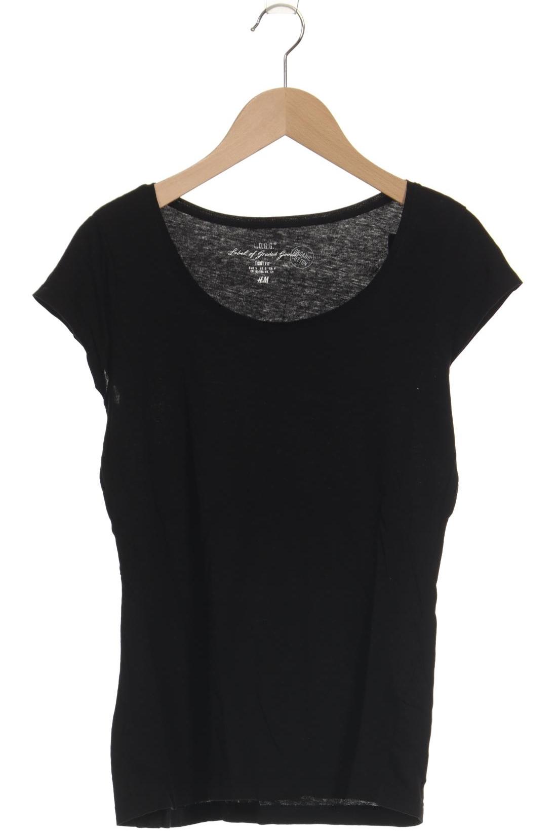 

H&M Damen T-Shirt, schwarz, Gr. 36