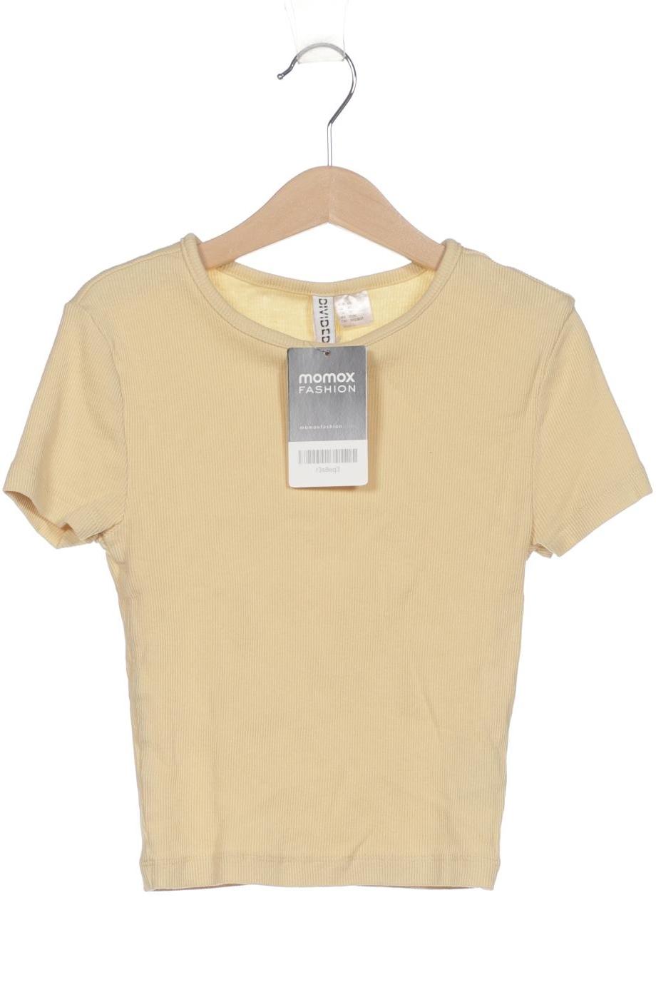 

H&M Damen T-Shirt, gelb, Gr. 34