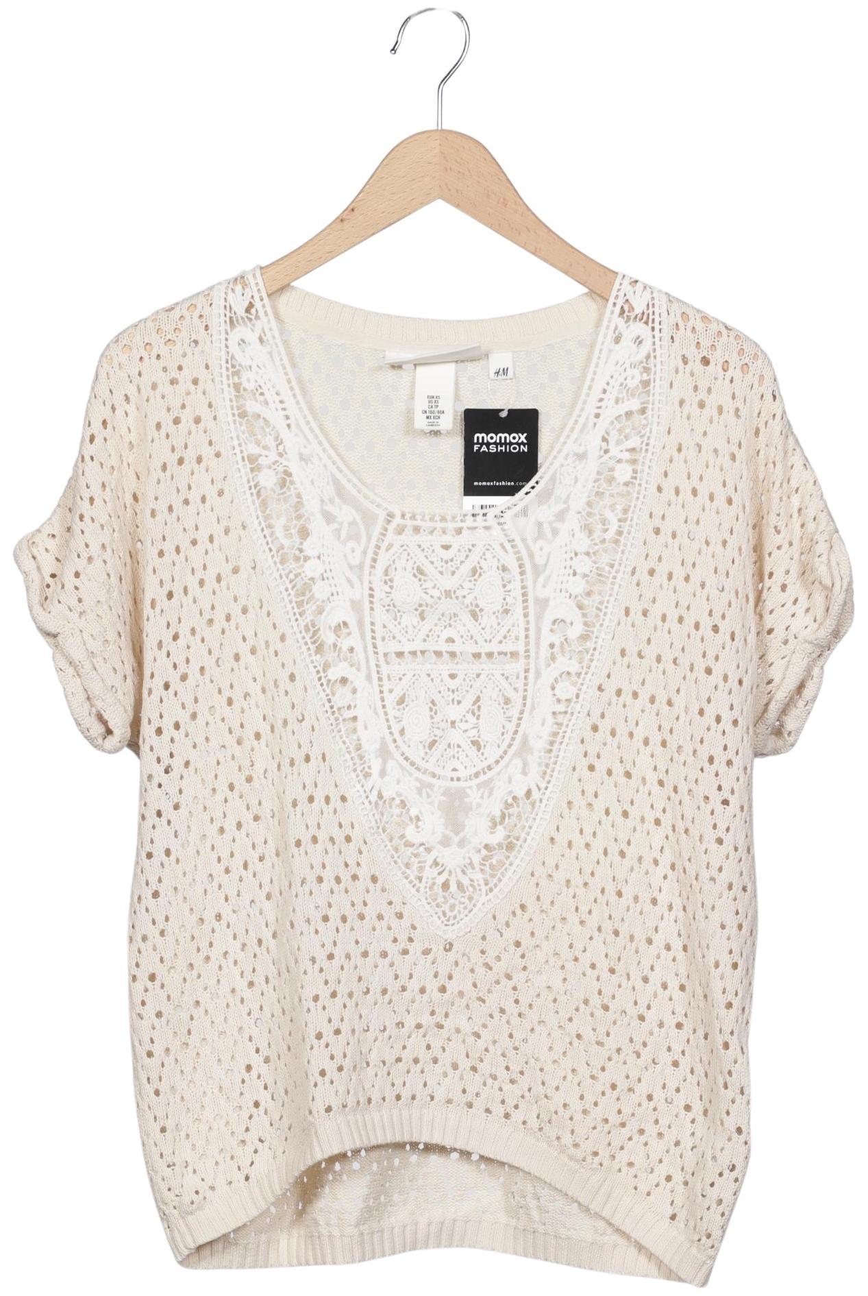 

H&M Damen Pullover, cremeweiß, Gr. 34