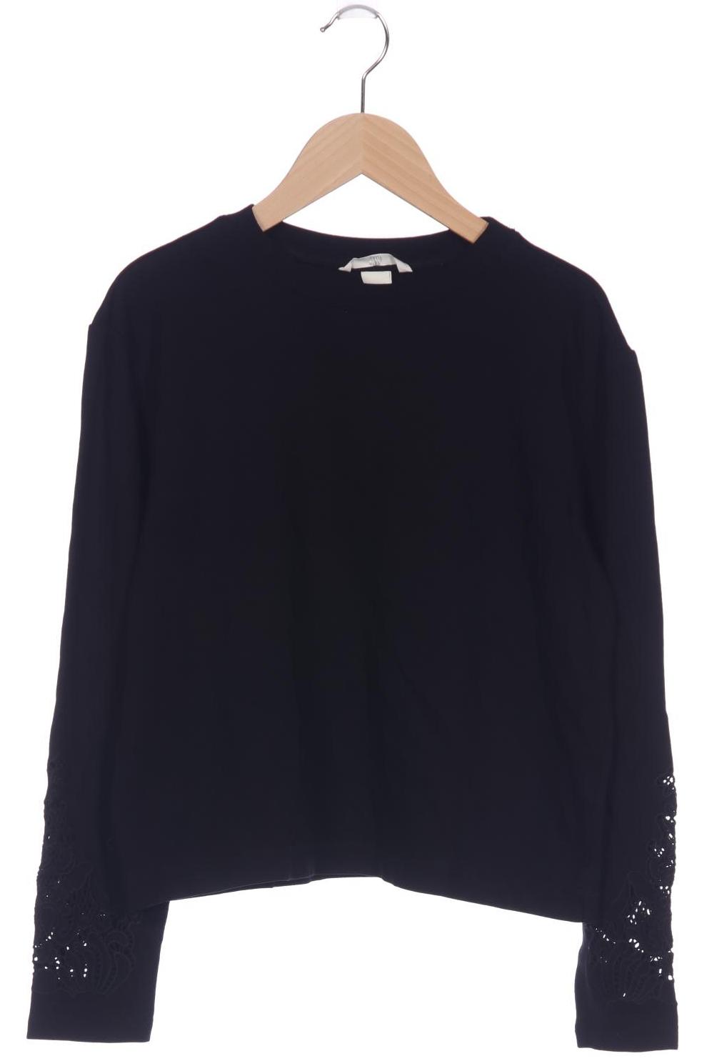 

H&M Damen Langarmshirt, schwarz, Gr. 36