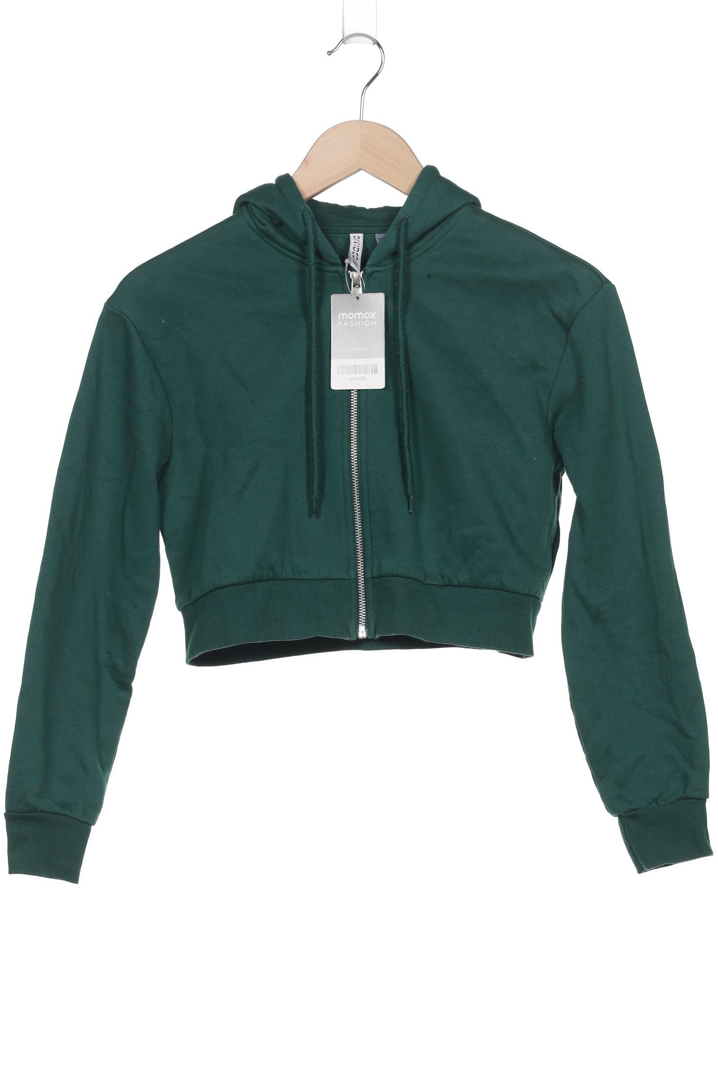 

H&M Damen Kapuzenpullover, grün, Gr. 36