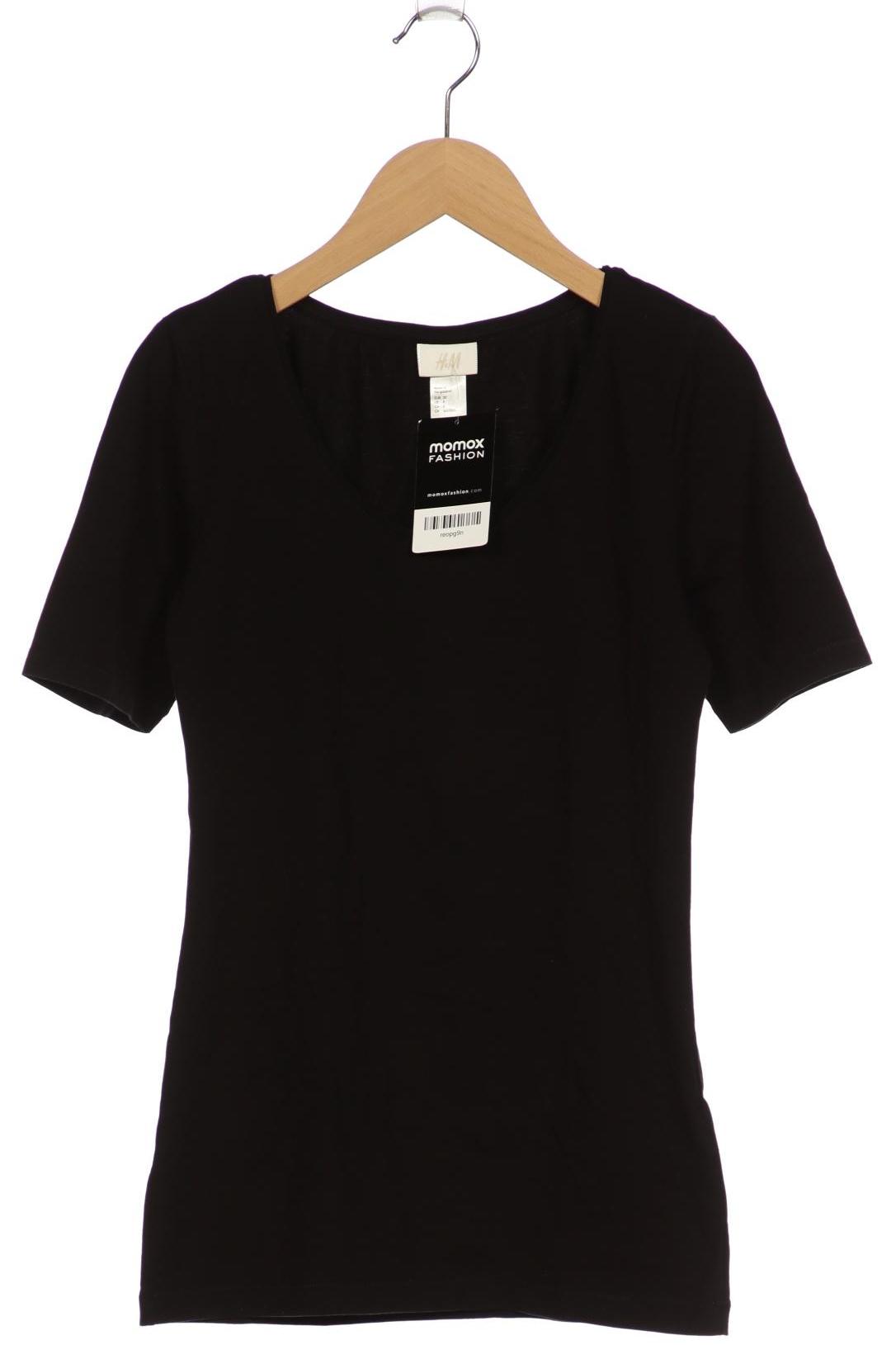 

H&M Damen T-Shirt, schwarz, Gr. 38
