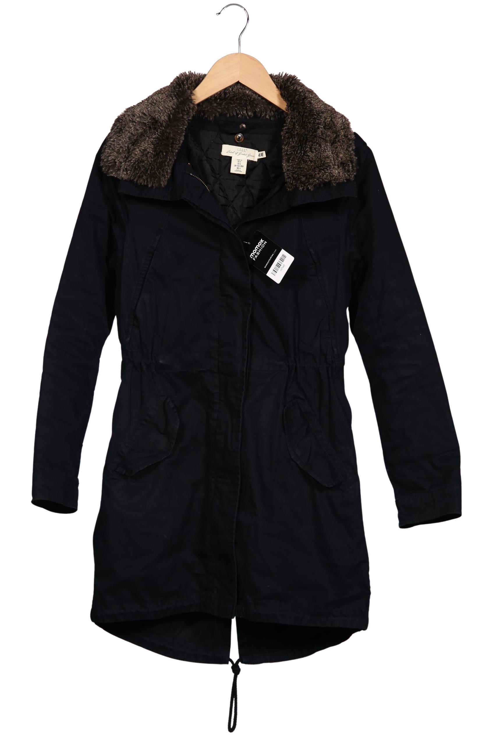 

H&M Damen Mantel, marineblau, Gr. 34