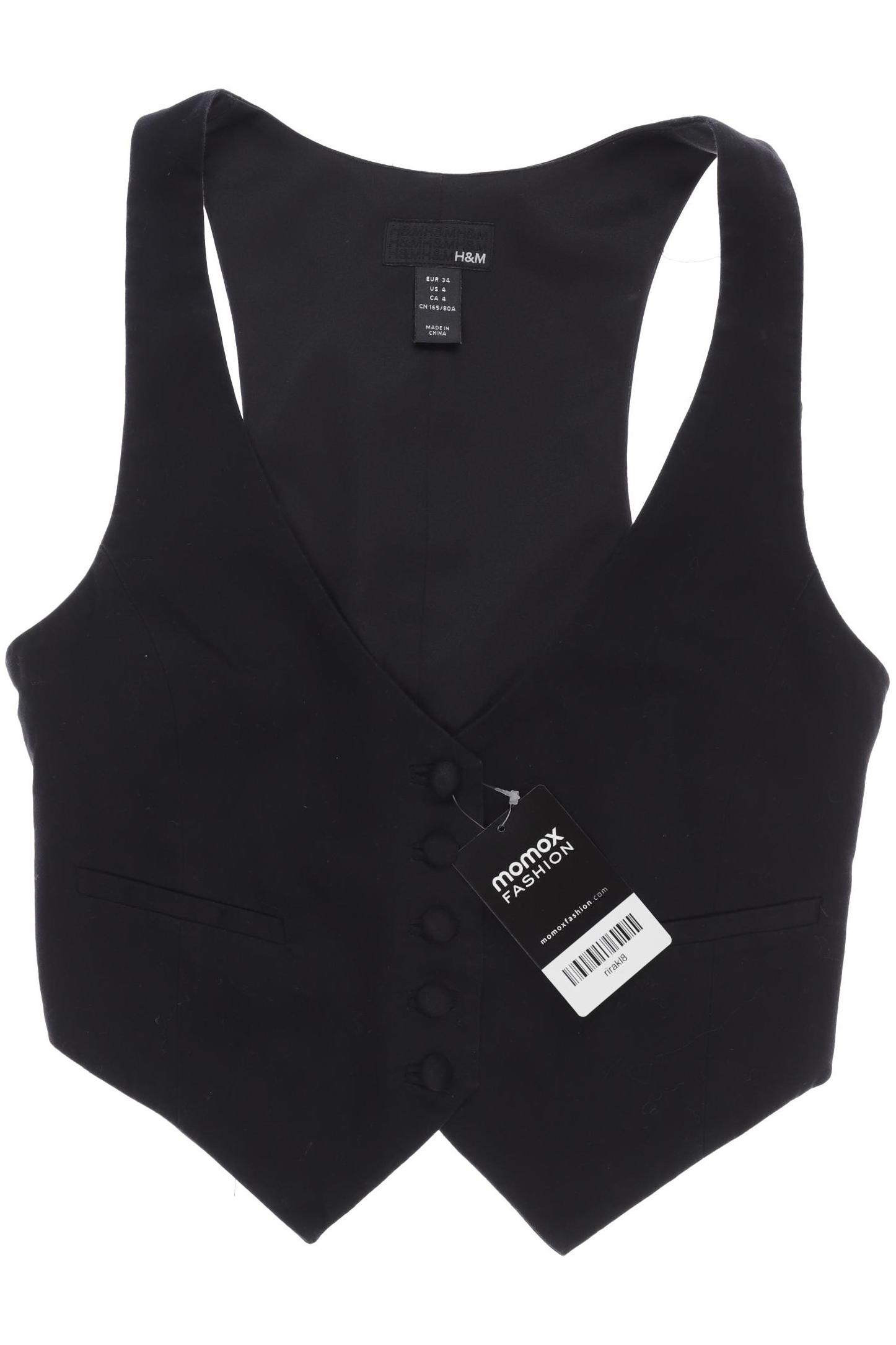 

H&M Damen Weste, schwarz, Gr. 34
