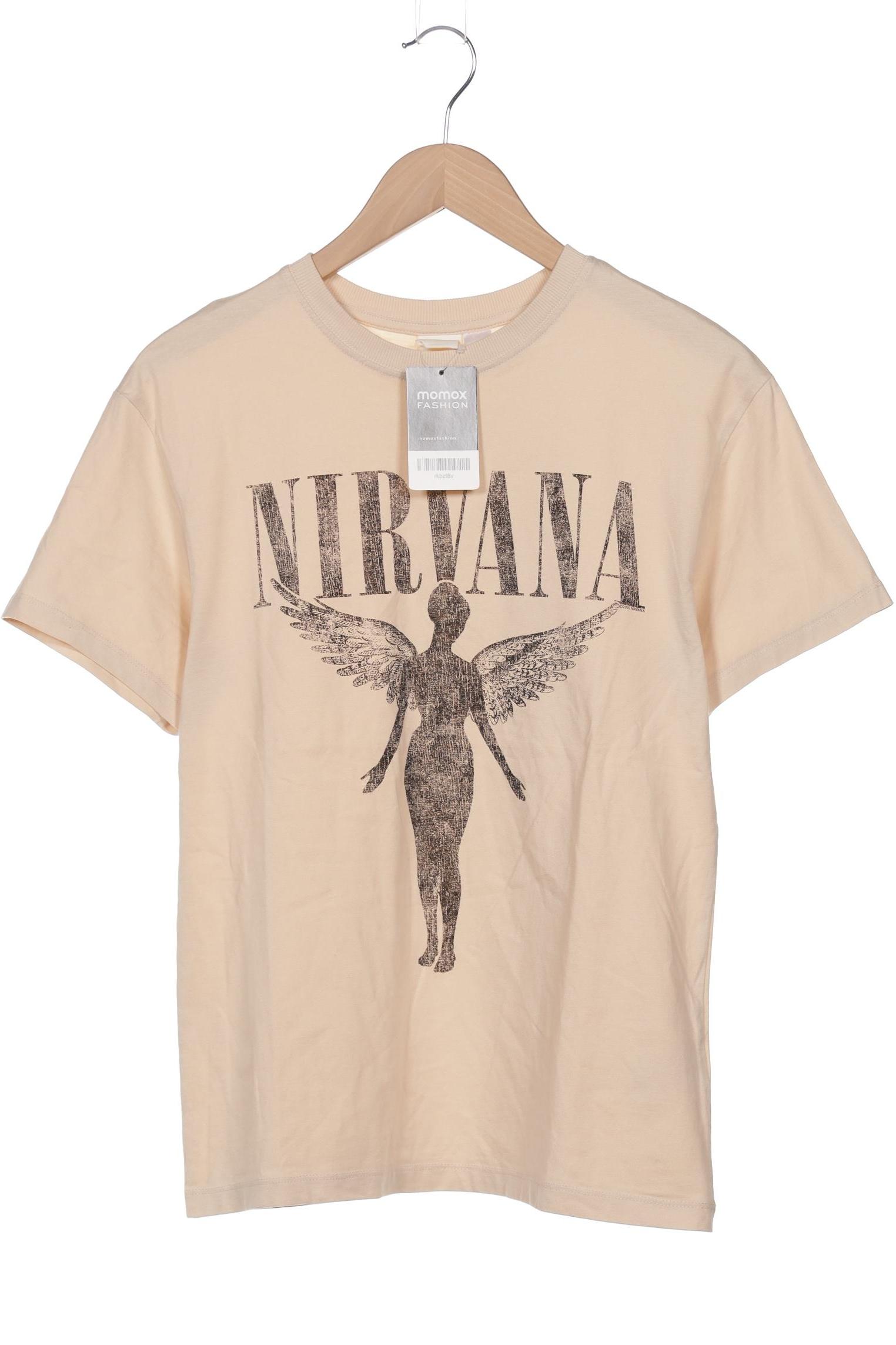 

H&M Damen T-Shirt, beige, Gr. 34