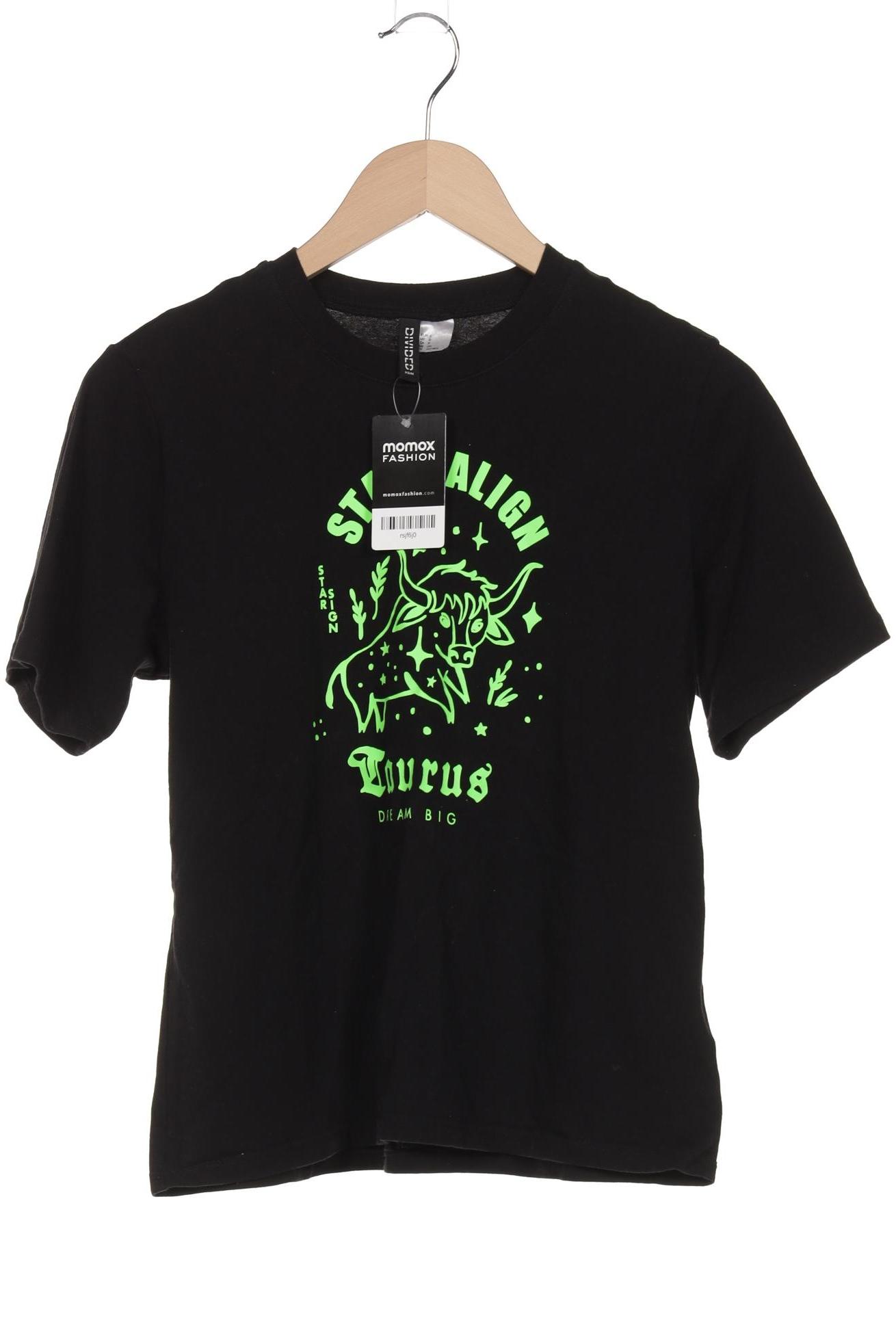 

H&M Damen T-Shirt, schwarz, Gr. 36