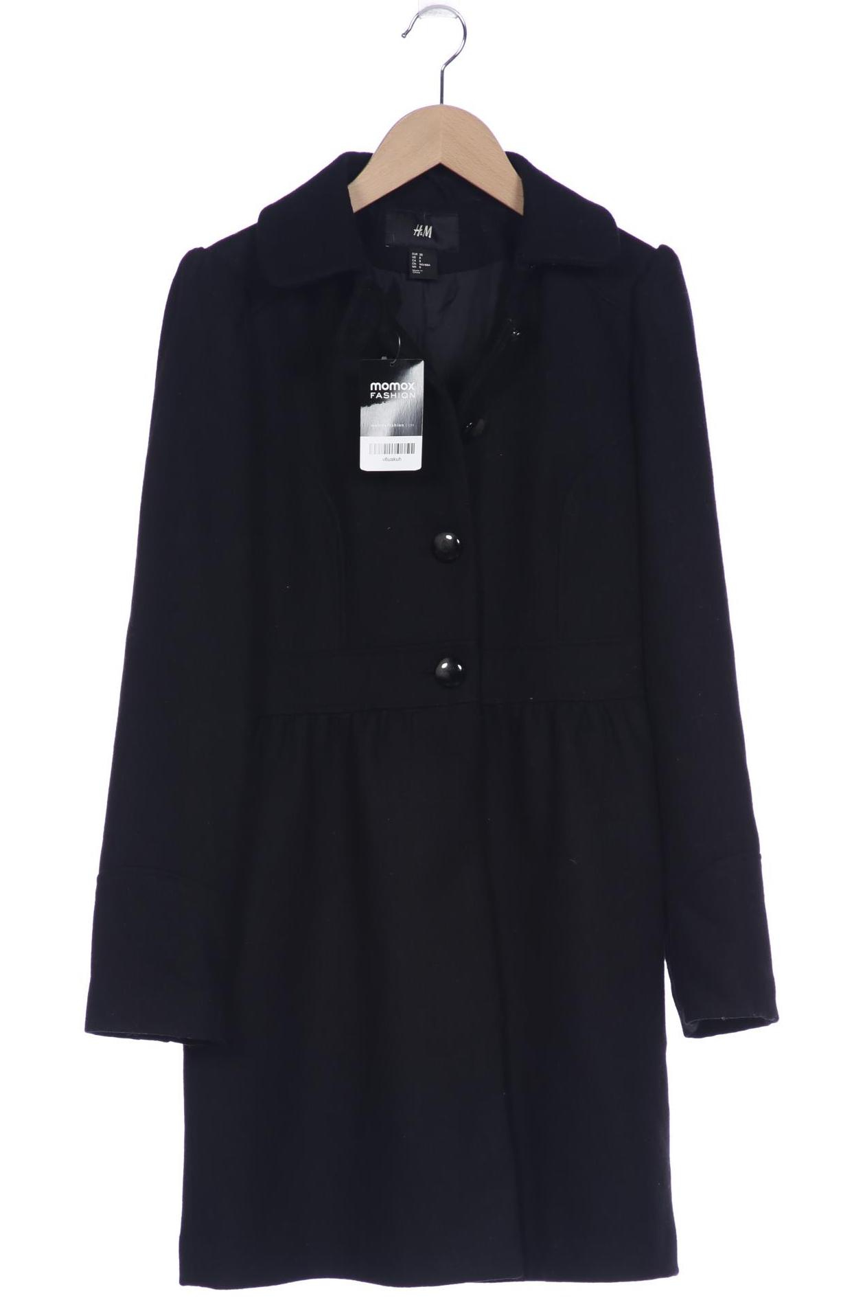 

H&M Damen Mantel, schwarz, Gr. 38