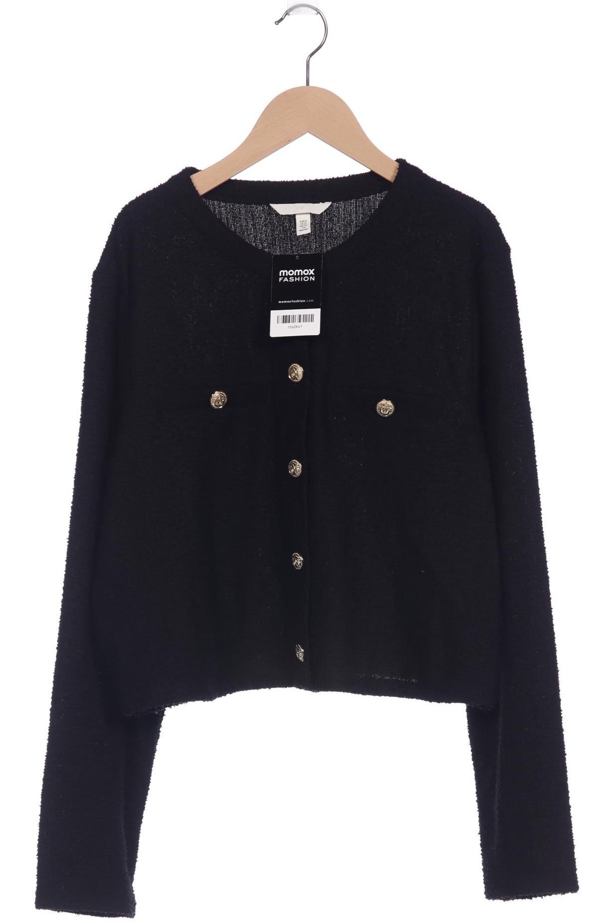 

H&M Damen Strickjacke, schwarz, Gr. 44