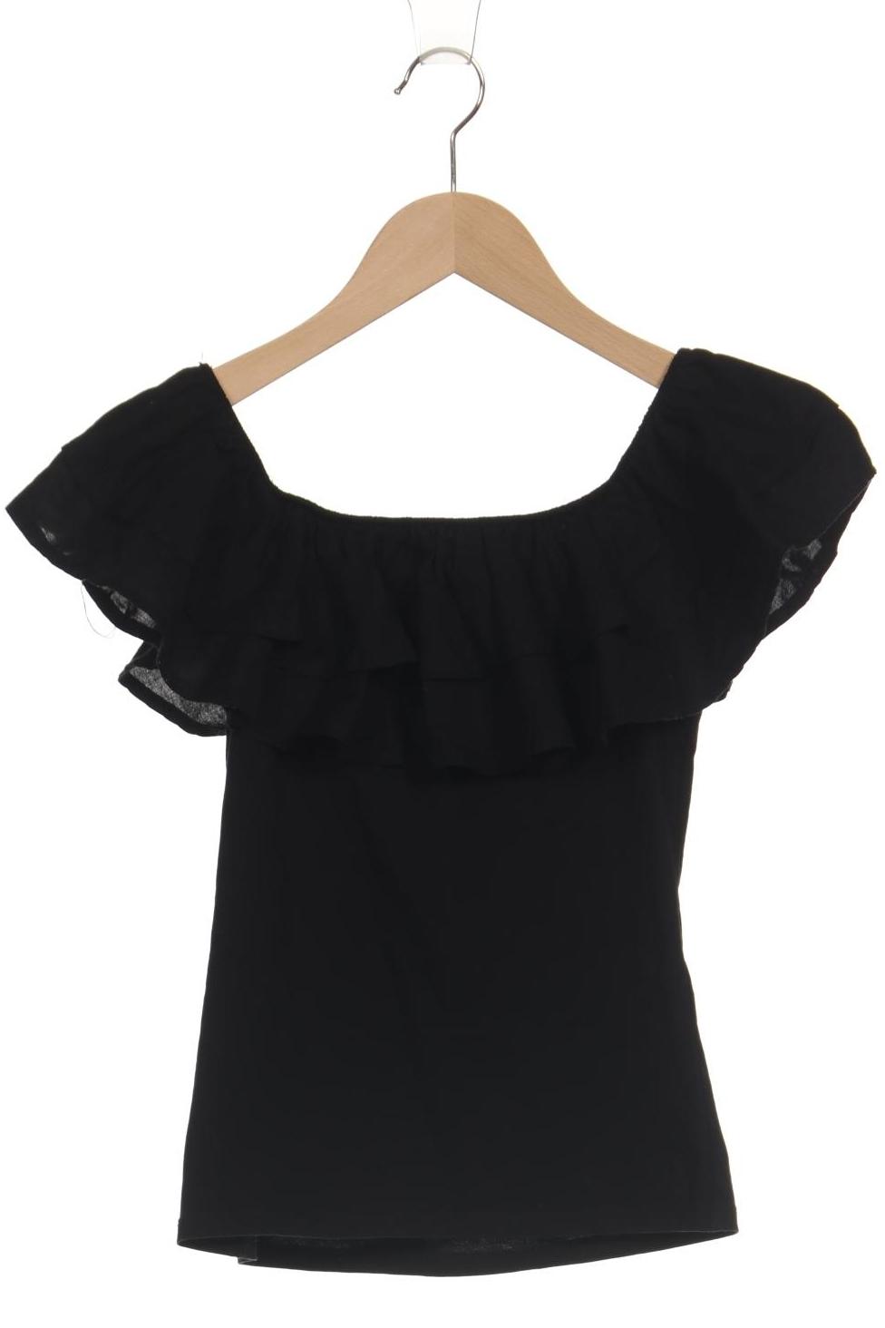 

H&M Damen T-Shirt, schwarz, Gr. 30