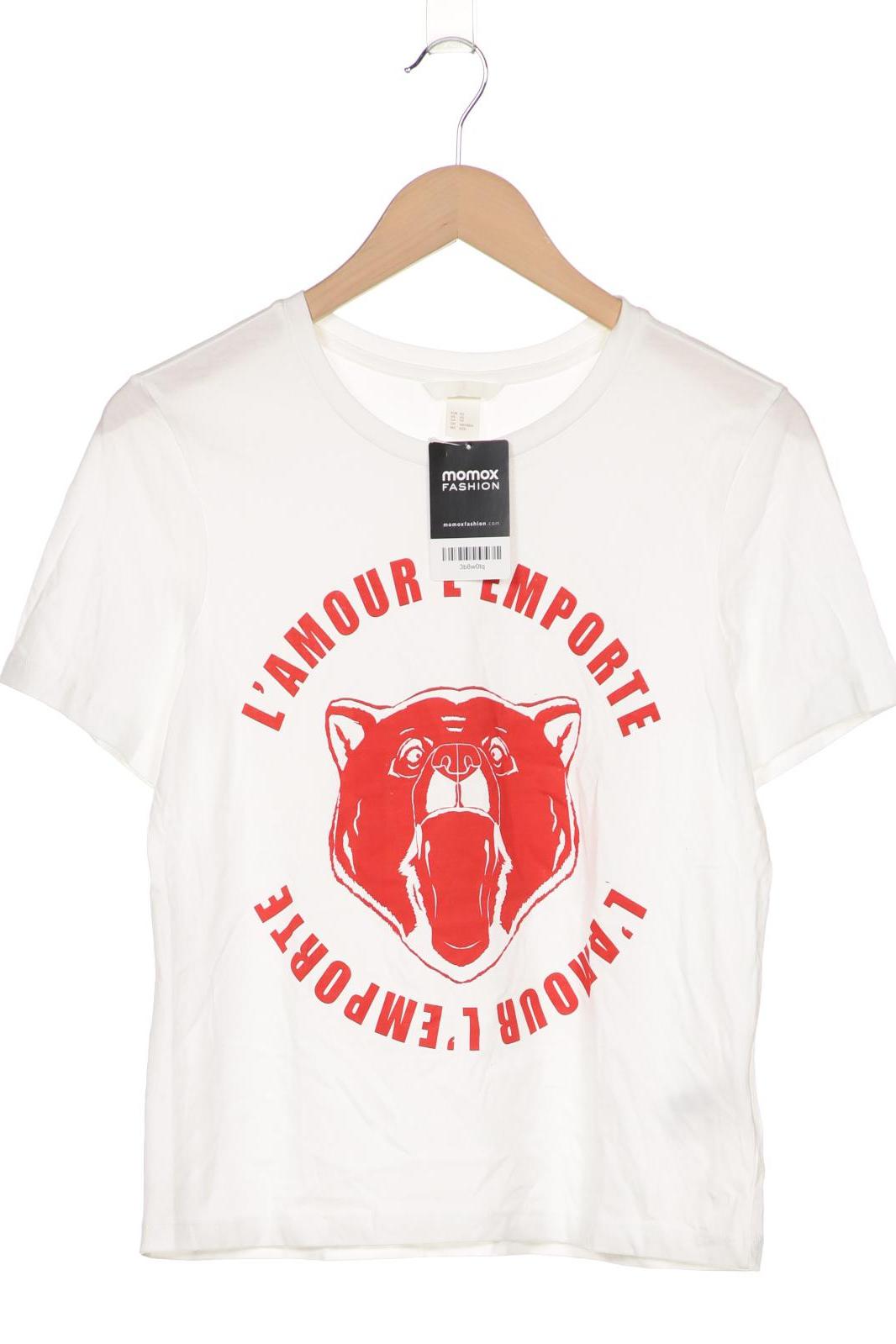 

H&M Damen T-Shirt, weiß, Gr. 34