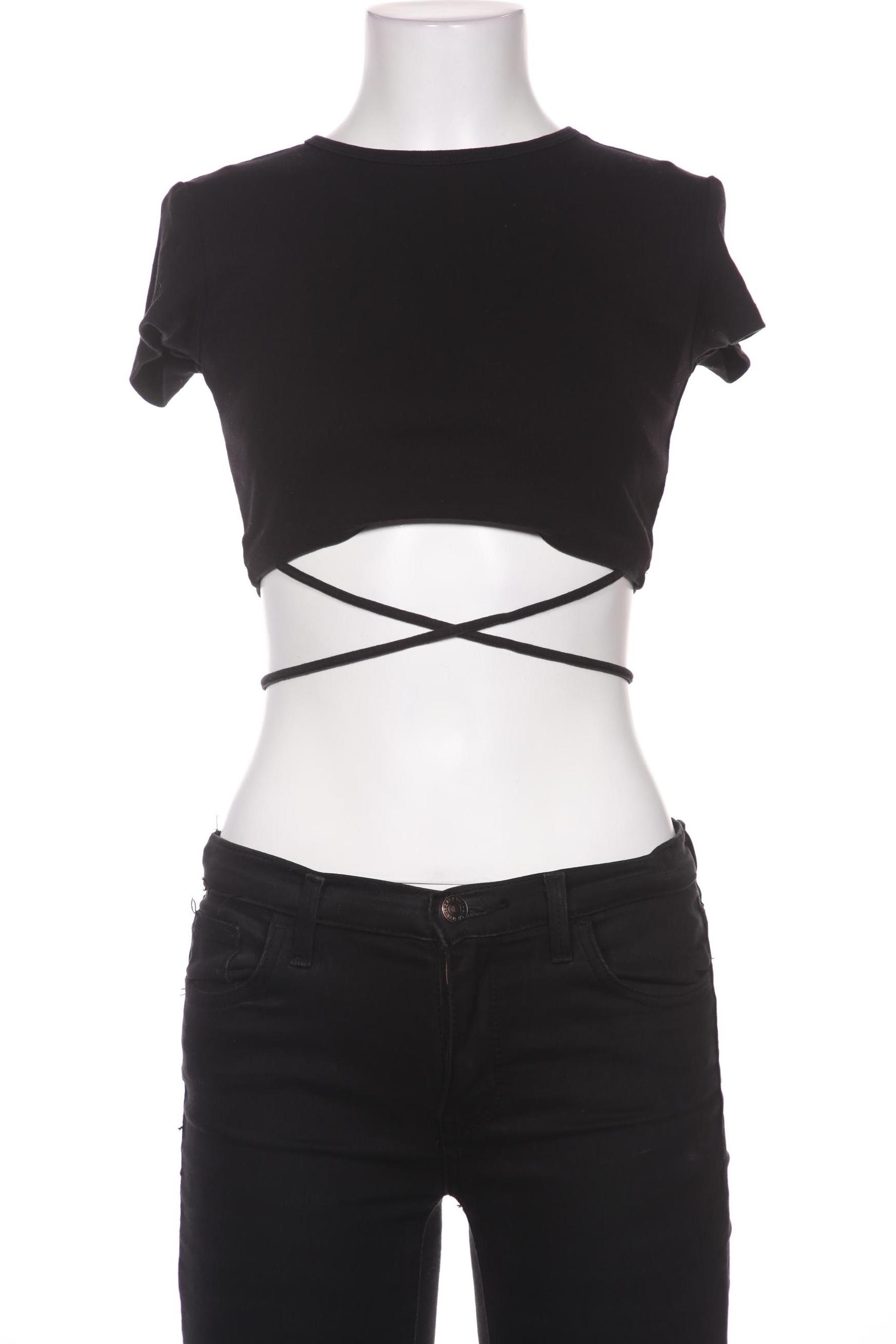 

H&M Damen T-Shirt, schwarz, Gr. 34