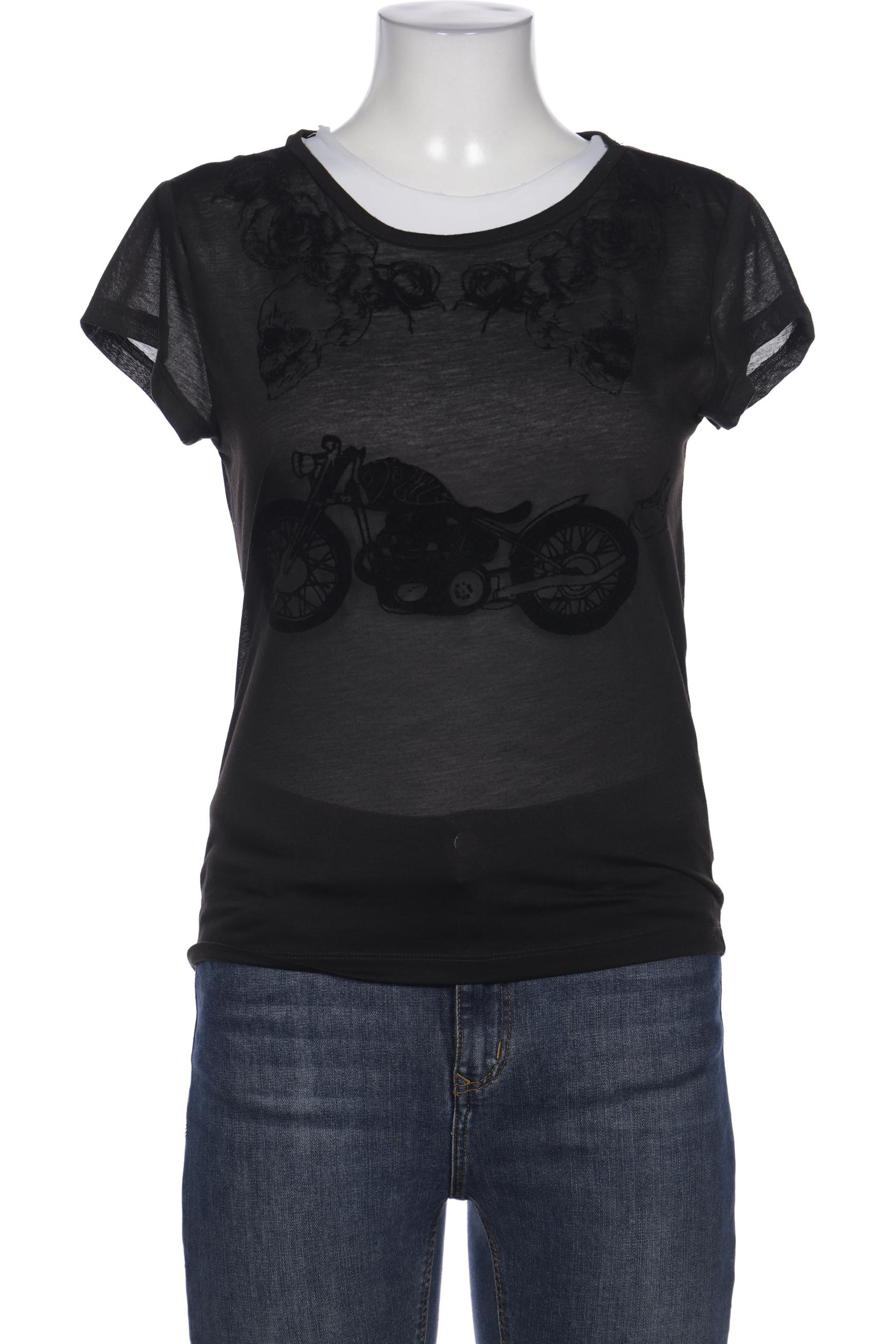 

H&M Damen T-Shirt, schwarz