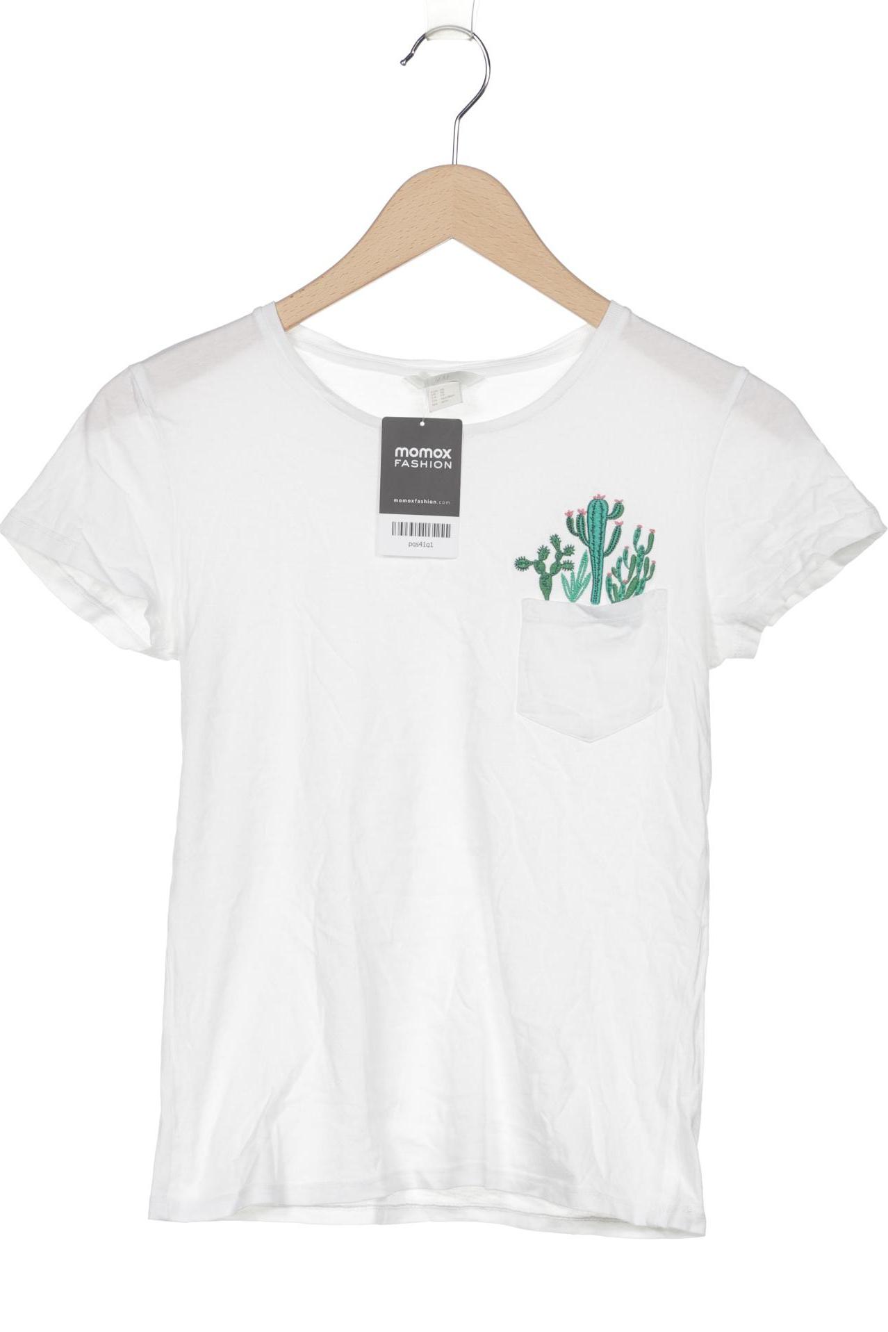 

H&M Damen T-Shirt, weiß