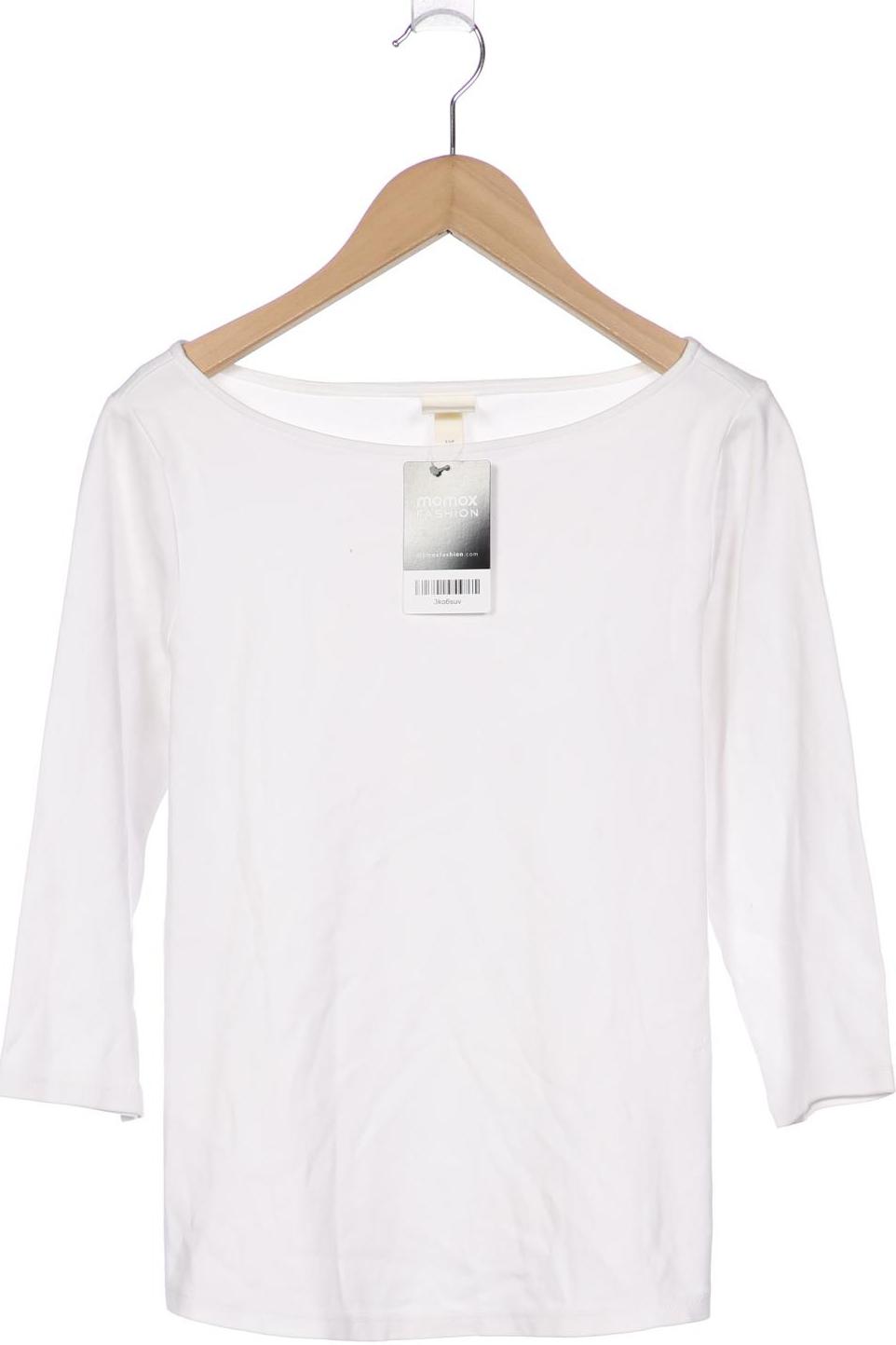 

H&M Damen Langarmshirt, weiß, Gr. 34