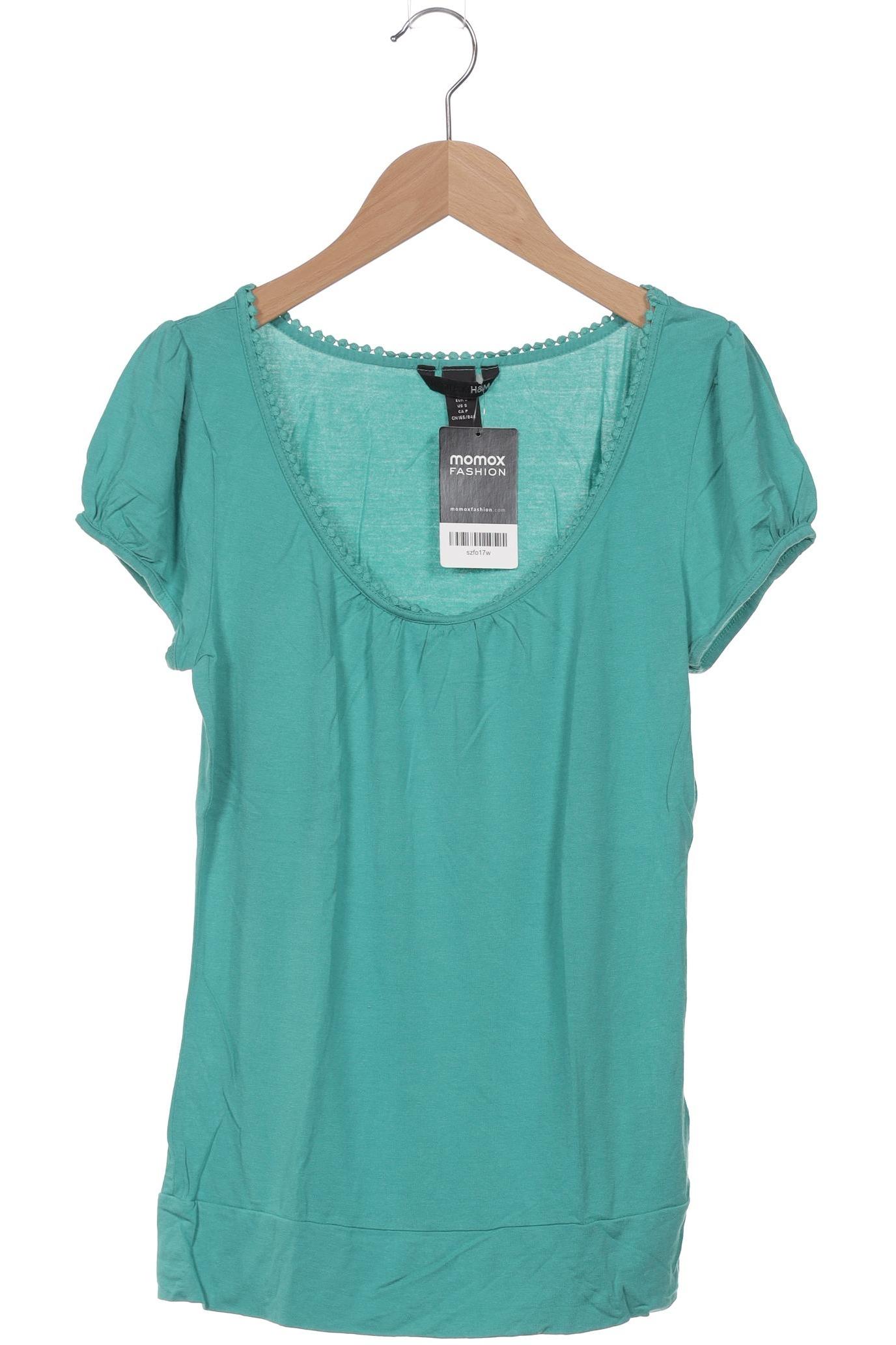 

H&M Damen T-Shirt, türkis, Gr. 36