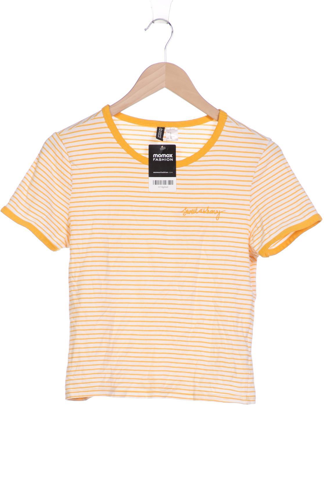 

H&M Damen T-Shirt, gelb, Gr. 38