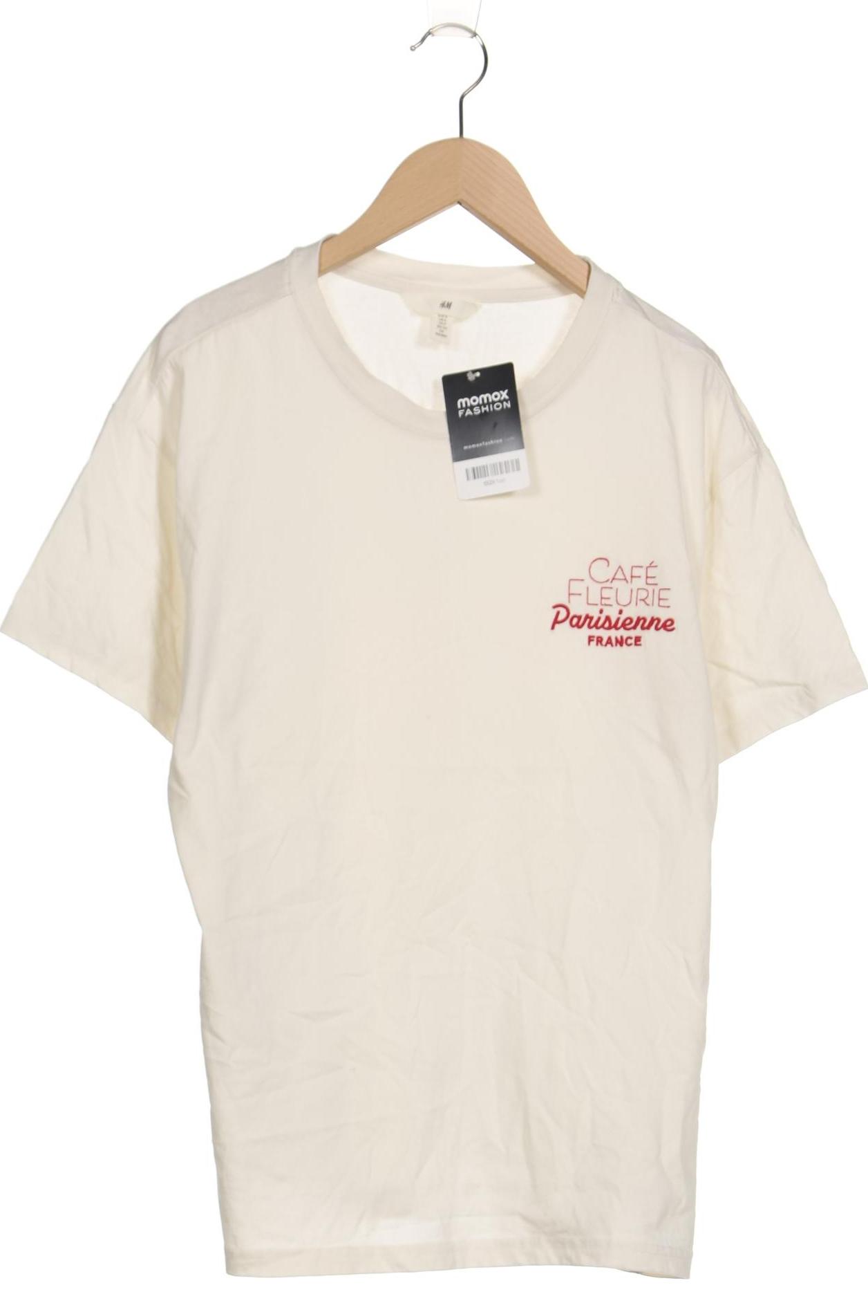 

H&M Damen T-Shirt, cremeweiß, Gr. 36