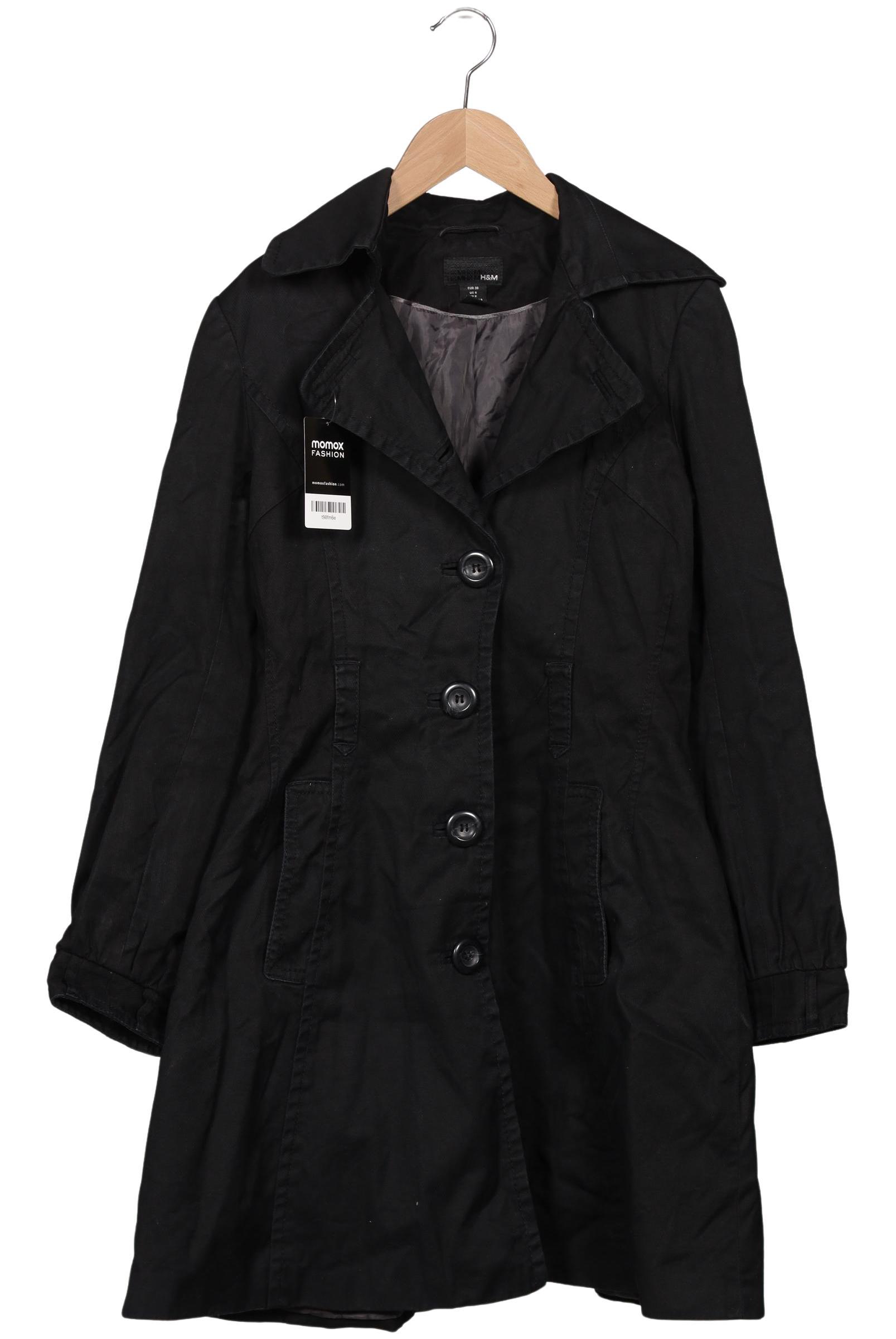 

H&M Damen Mantel, schwarz, Gr. 36