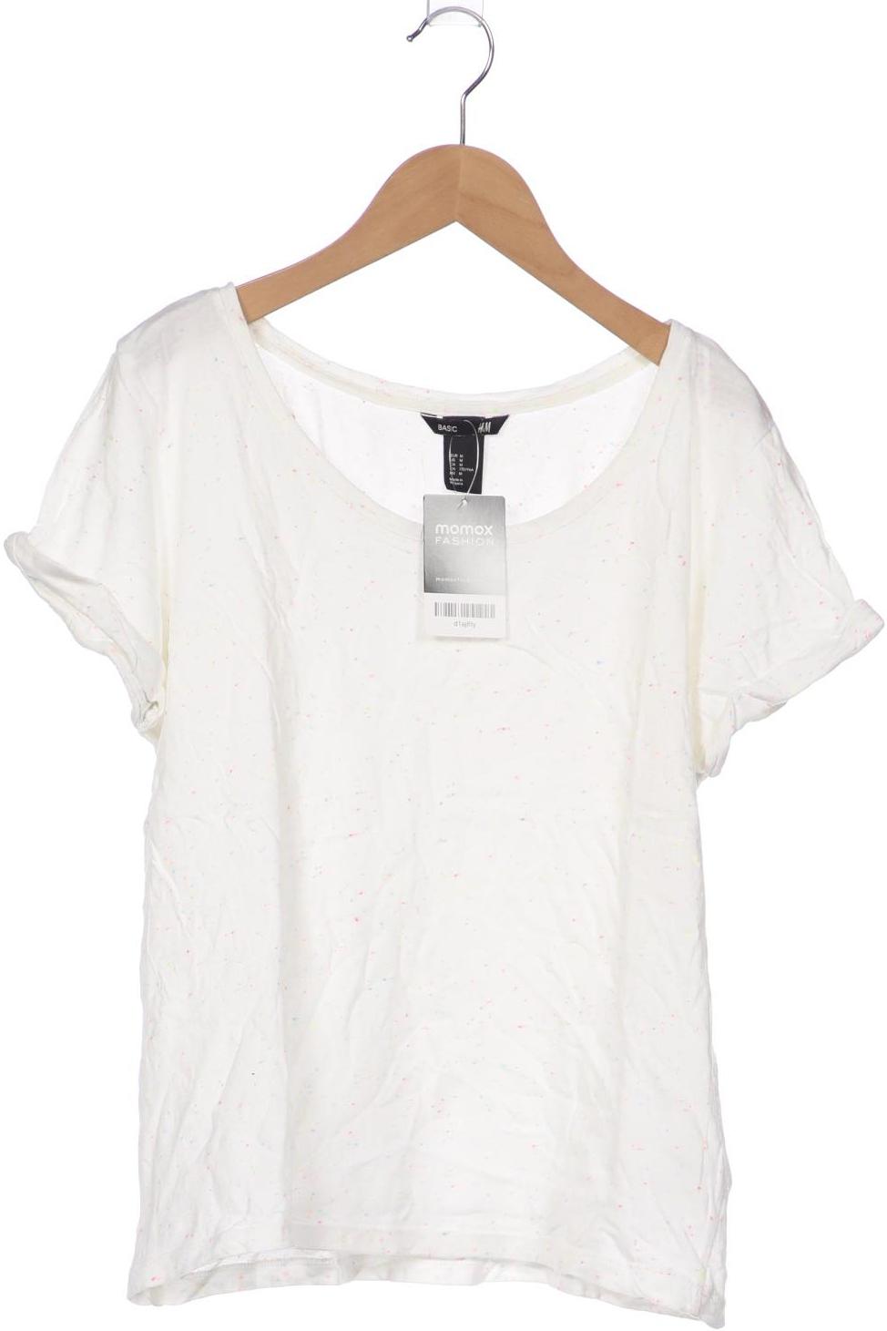 

H&M Damen T-Shirt, cremeweiß, Gr. 38