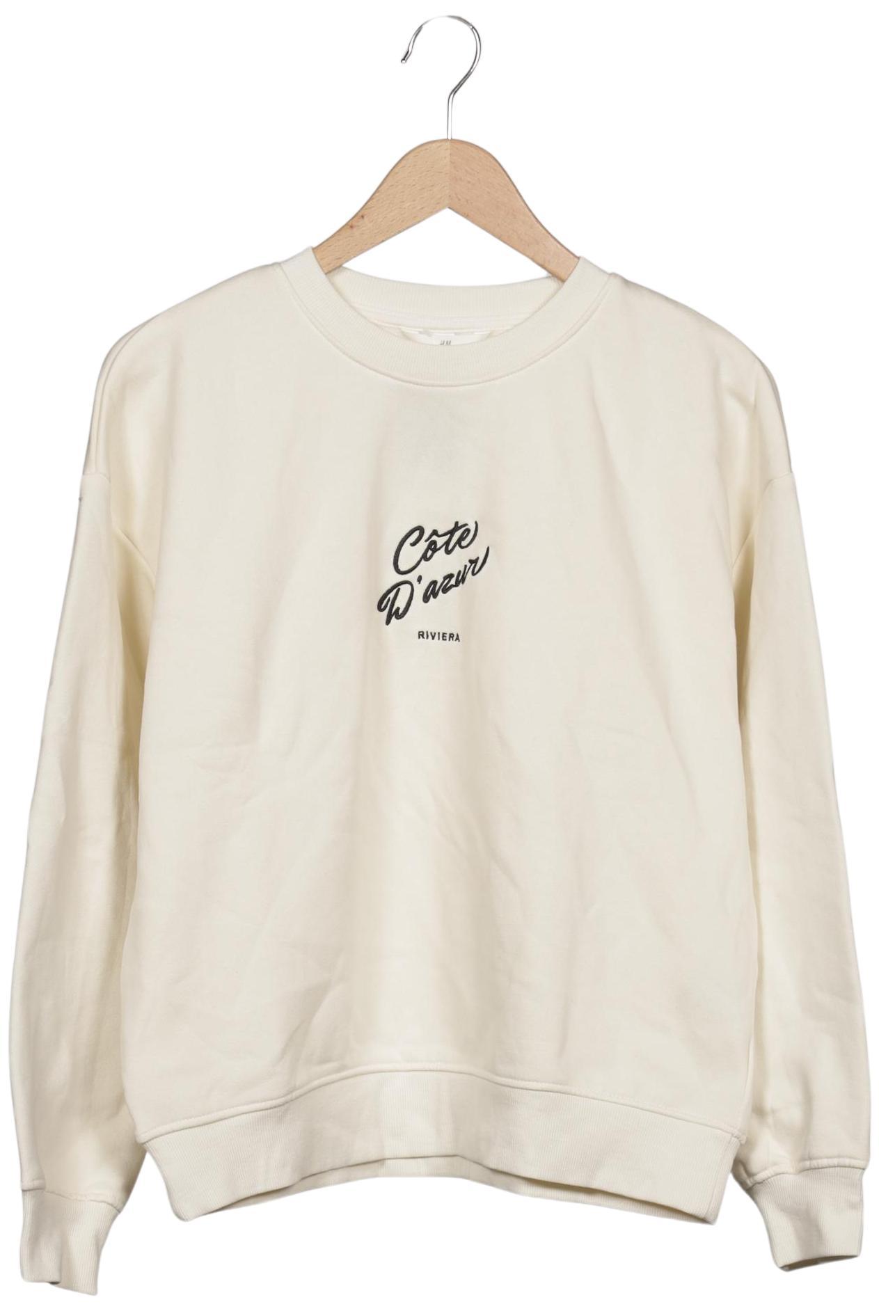 

H&M Damen Sweatshirt, cremeweiß, Gr. 36