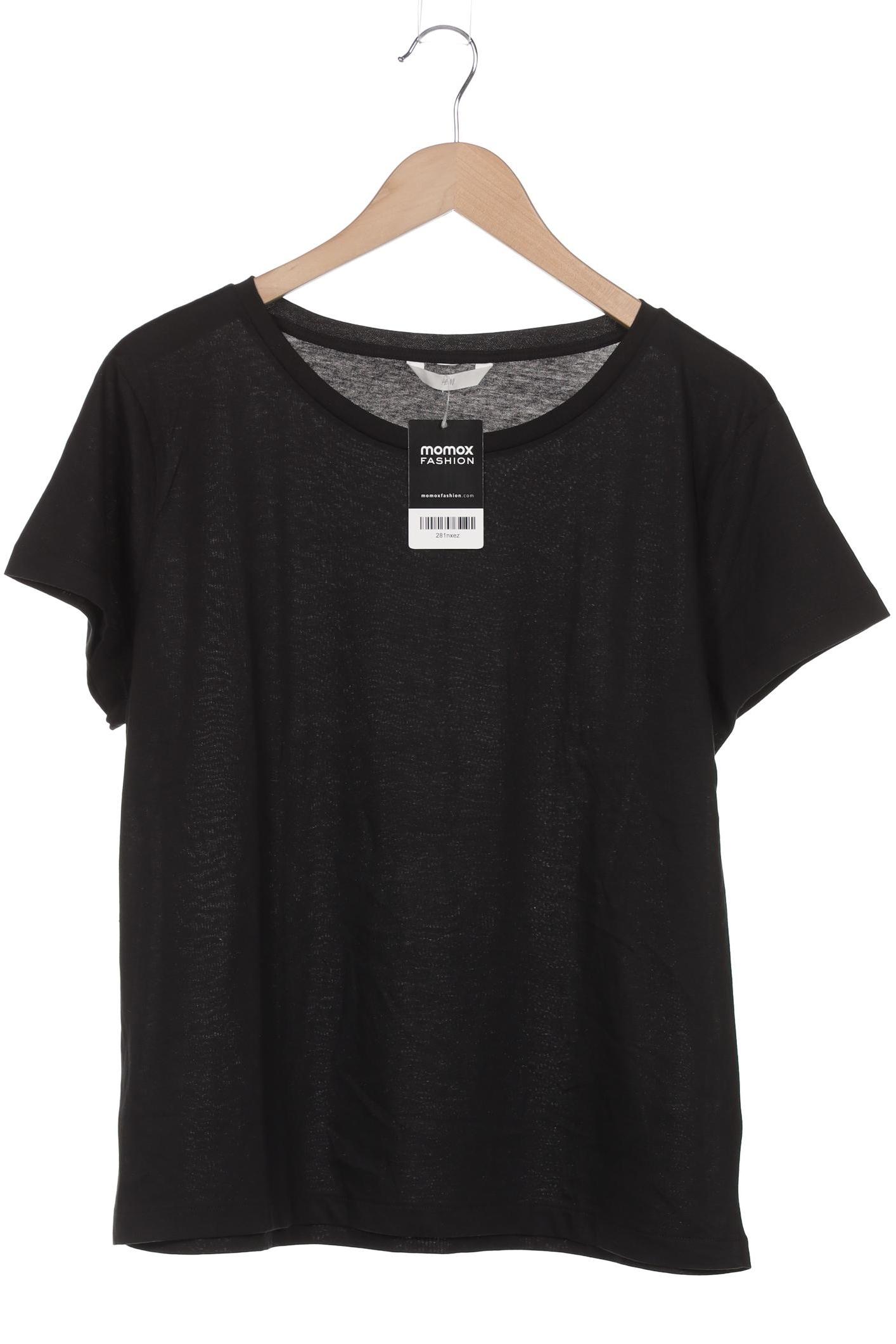 

H&M Damen T-Shirt, schwarz, Gr. 46