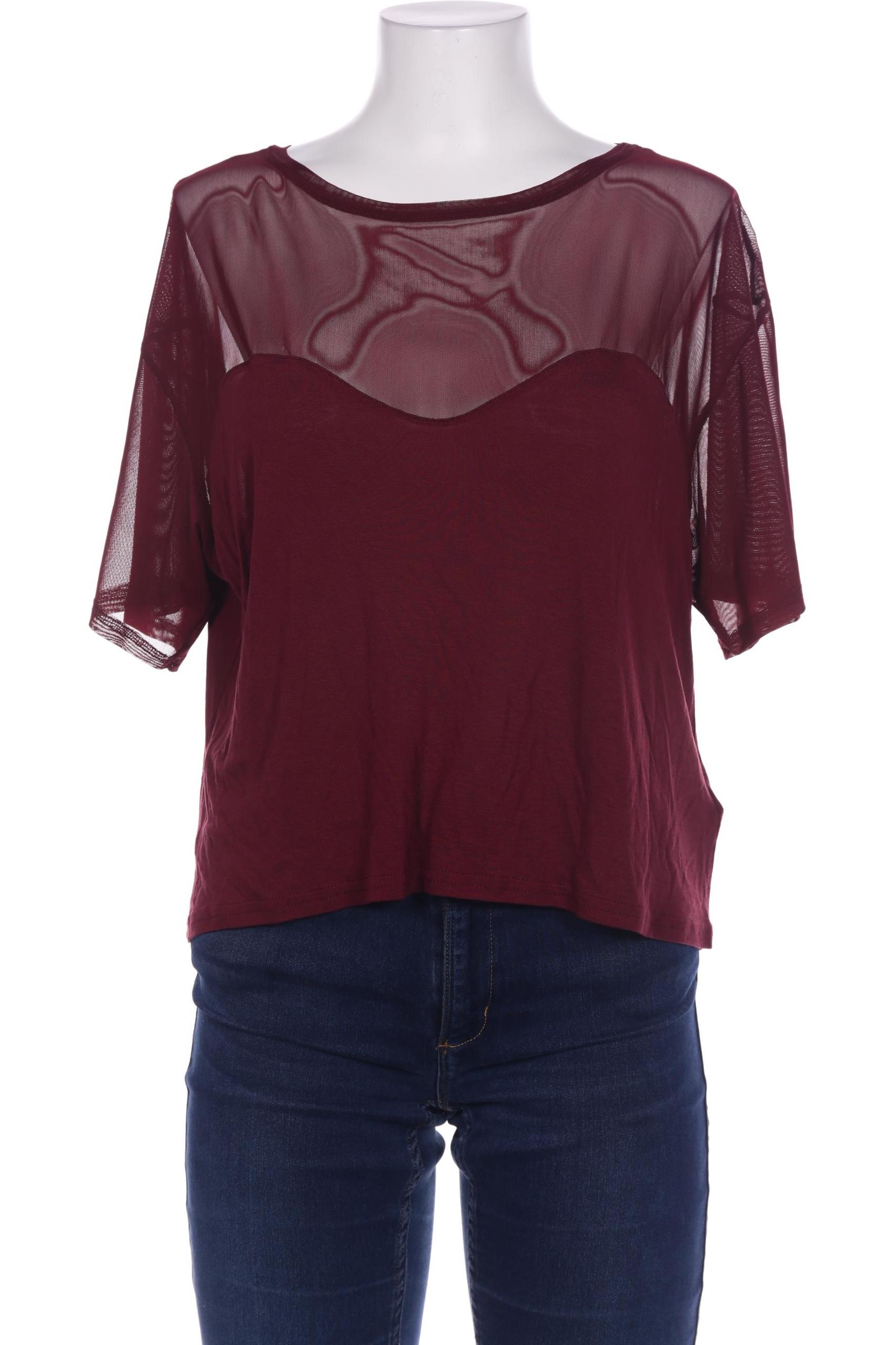 

H&M Damen T-Shirt, bordeaux, Gr. 42