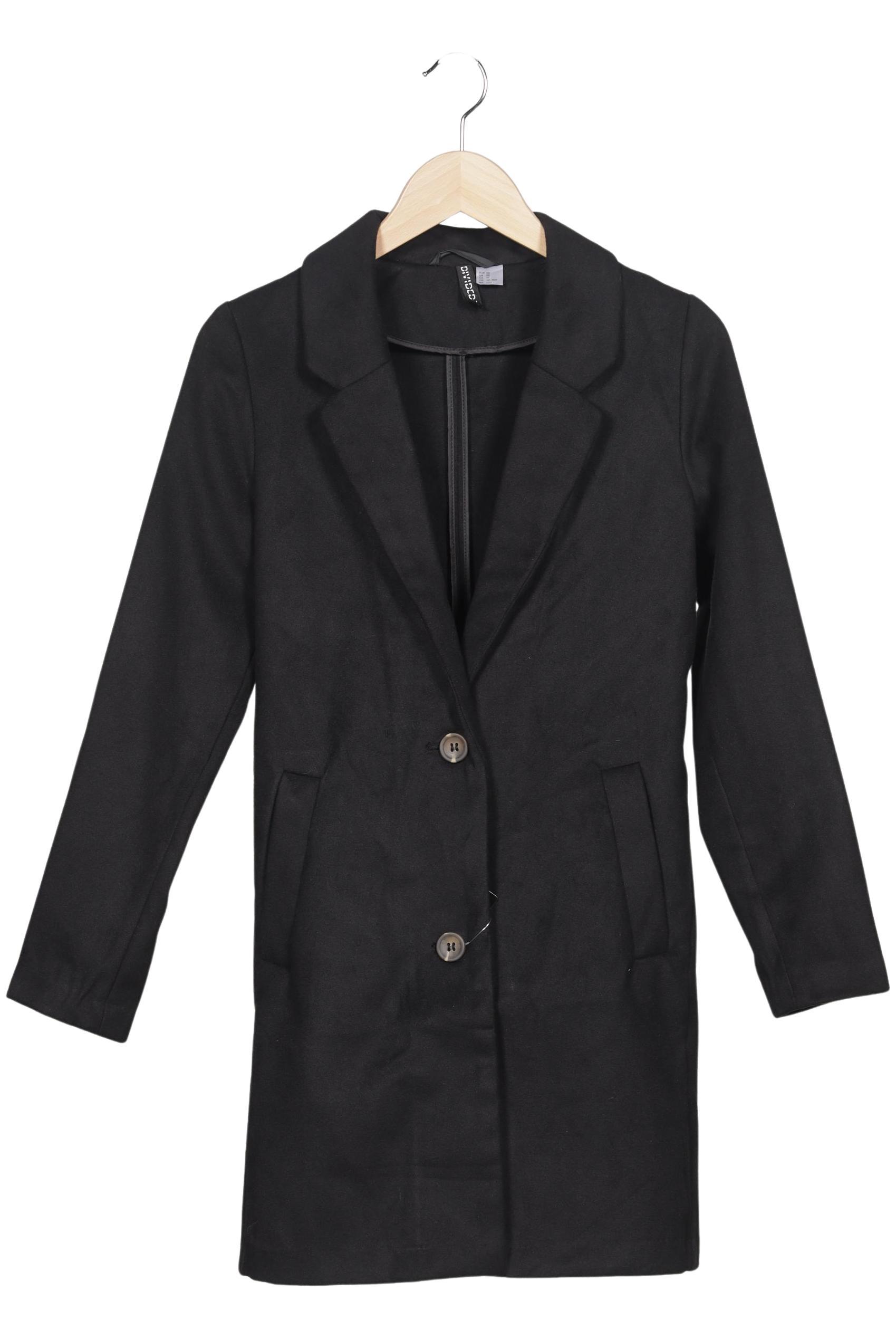 

H&M Damen Mantel, schwarz, Gr. 34