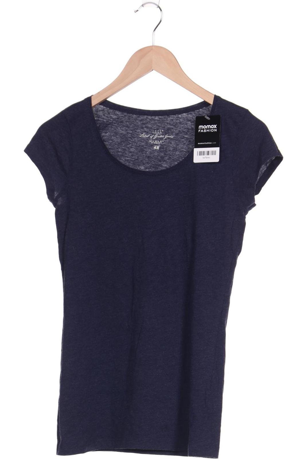 

H&M Damen T-Shirt, marineblau