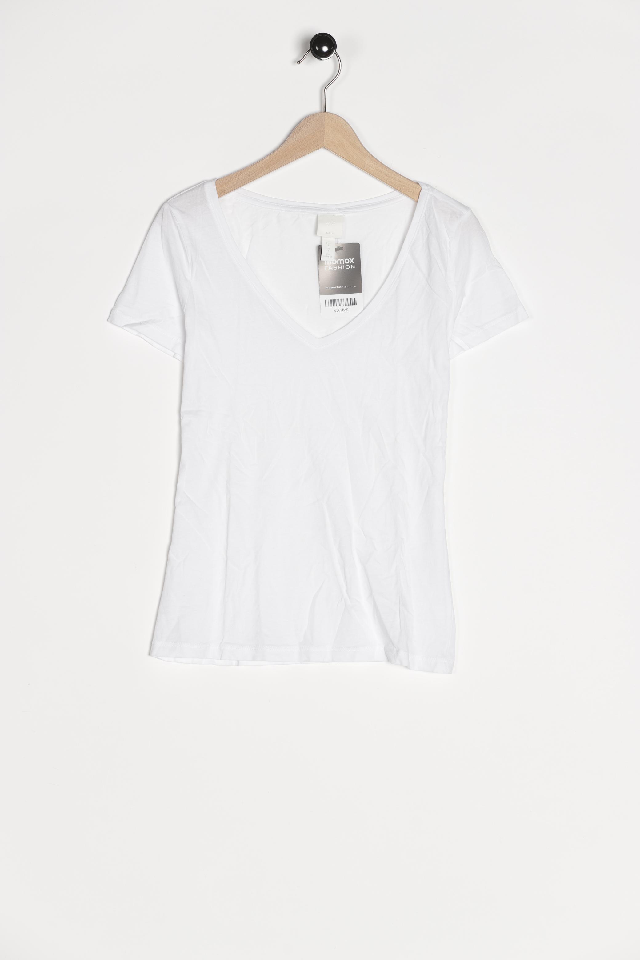 

H&M Damen T-Shirt, weiß