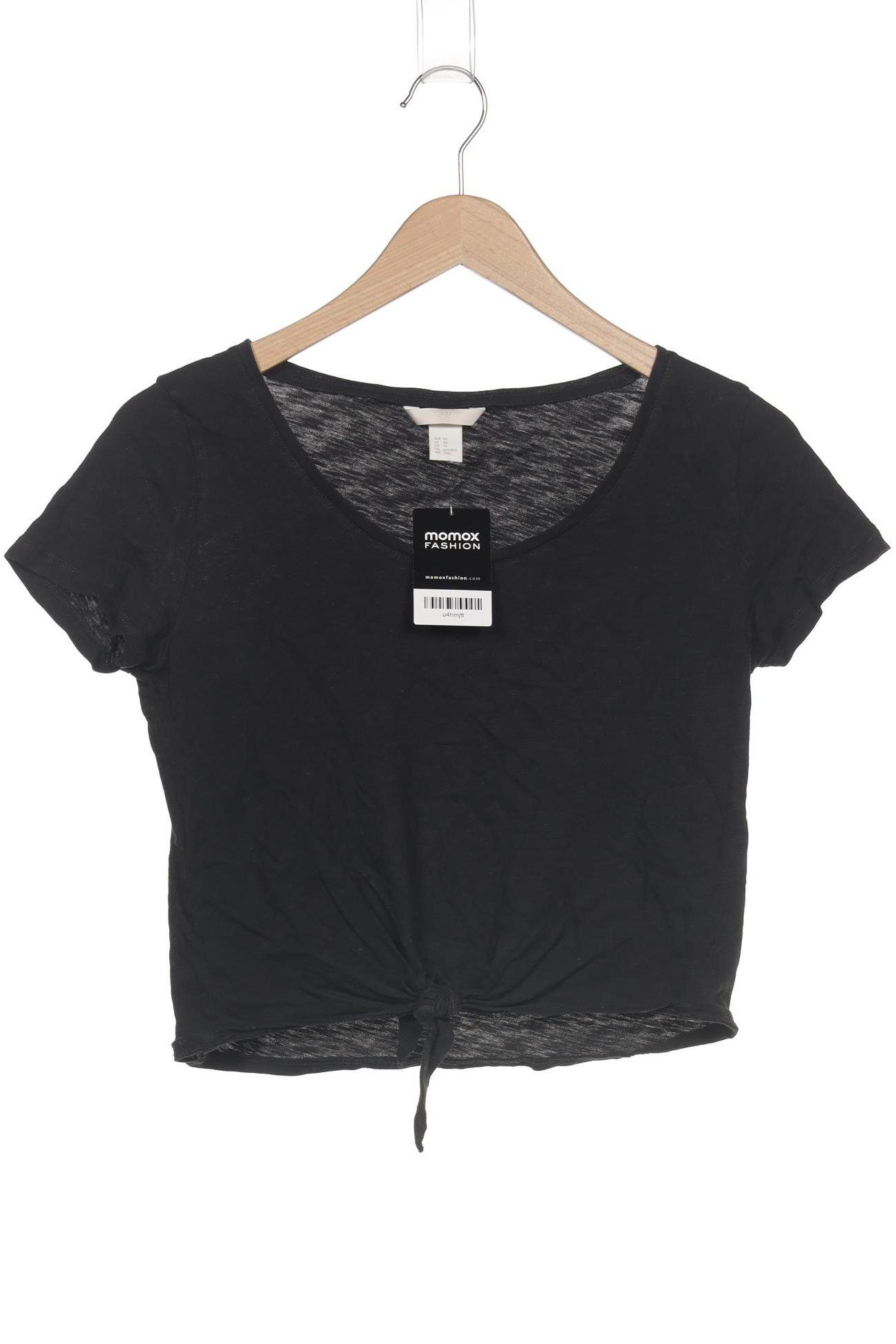 

H&M Damen T-Shirt, schwarz, Gr. 34